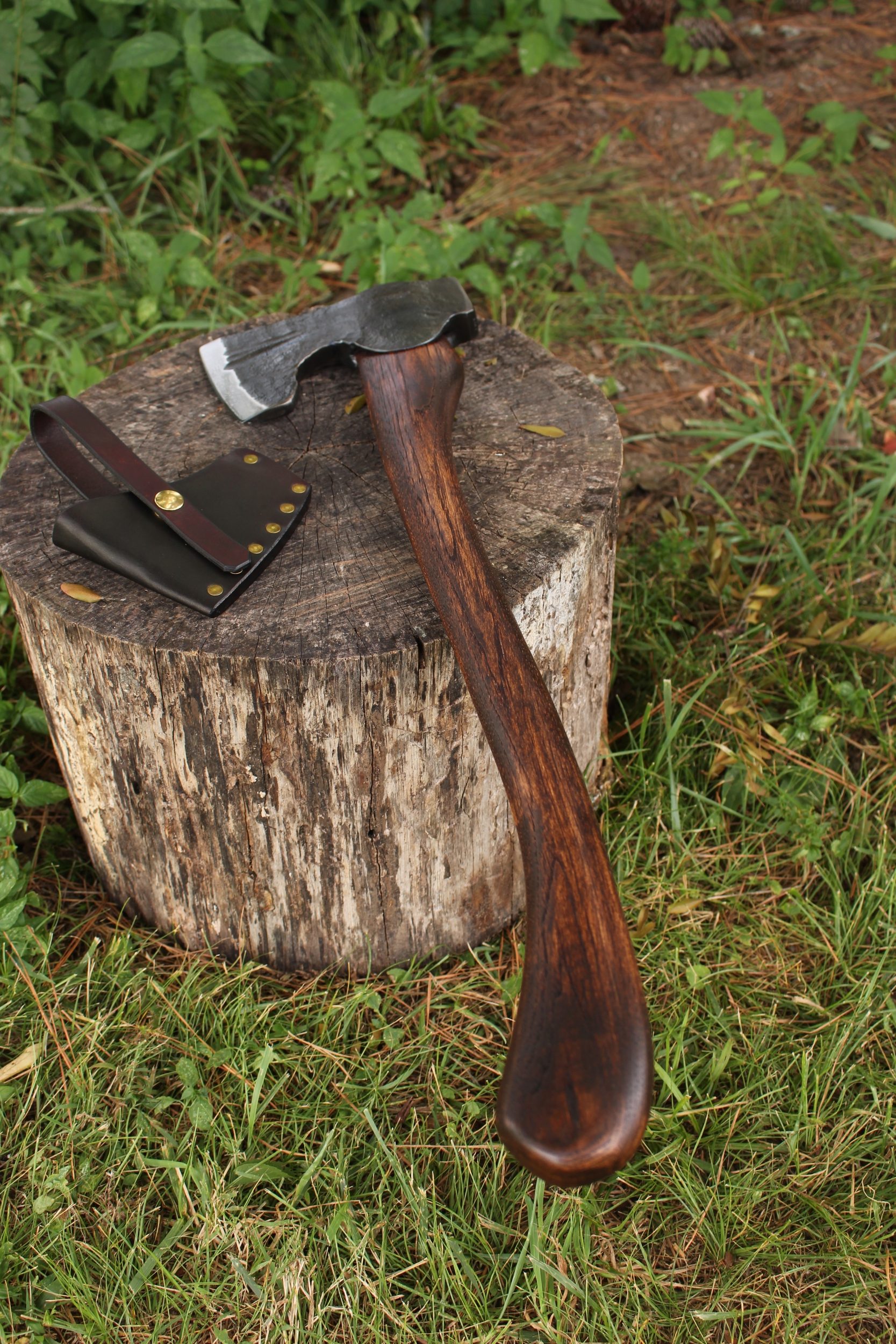 handmade, usa made, usa made axe, hatchet, chopping, wood chopping, outdoor, outdoorsman, survival, backwoodsman, hickory, axe made in amera, axes made in the usa, ike bullington, wolf valley forge, valley forge, pack axe, back packing, camping, trail axe, hunting axe, trappers axe, camp axe, bush axe, belt axe, pack axe, leather shoulder rig, chopping axe, leather axe carrier, shoulder sling for axe, Carpenter's Axe, New Wolf Valley Forge Axe Release, WVF