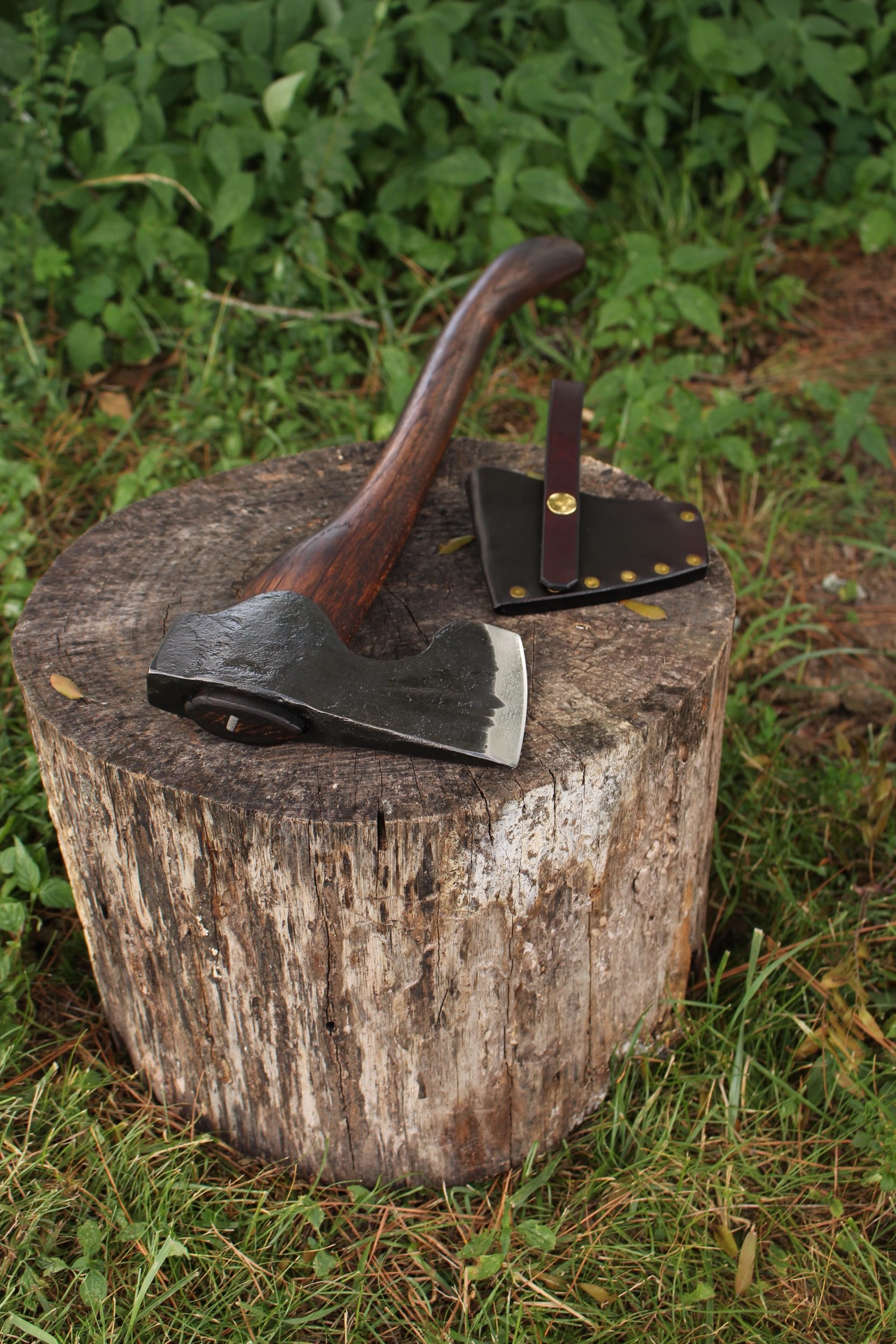 handmade, usa made, usa made axe, hatchet, chopping, wood chopping, outdoor, outdoorsman, survival, backwoodsman, hickory, axe made in amera, axes made in the usa, ike bullington, wolf valley forge, valley forge, pack axe, back packing, camping, trail axe, hunting axe, trappers axe, camp axe, bush axe, belt axe, pack axe, leather shoulder rig, chopping axe, leather axe carrier, shoulder sling for axe, Carpenter's Axe, New Wolf Valley Forge Axe Release, WVF
