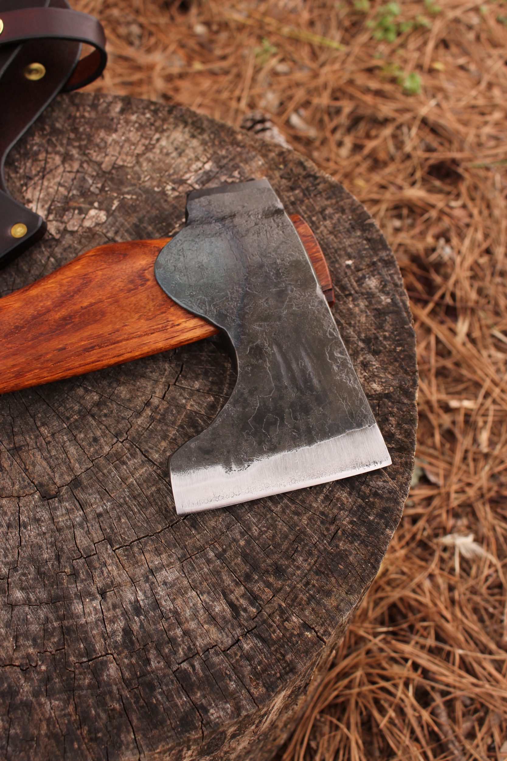 handmade, usa made, usa made axe, hatchet, chopping, wood chopping, outdoor, outdoorsman, survival, backwoodsman, hickory, axe made in amera, axes made in the usa, ike bullington, wolf valley forge, valley forge, pack axe, back packing, camping, trail axe, hunting axe, trappers axe, camp axe, bush axe, belt axe, pack axe, leather shoulder rig, chopping axe, leather axe carrier, shoulder sling for axe, Carpenter's Axe, New Wolf Valley Forge Axe Release, WVF