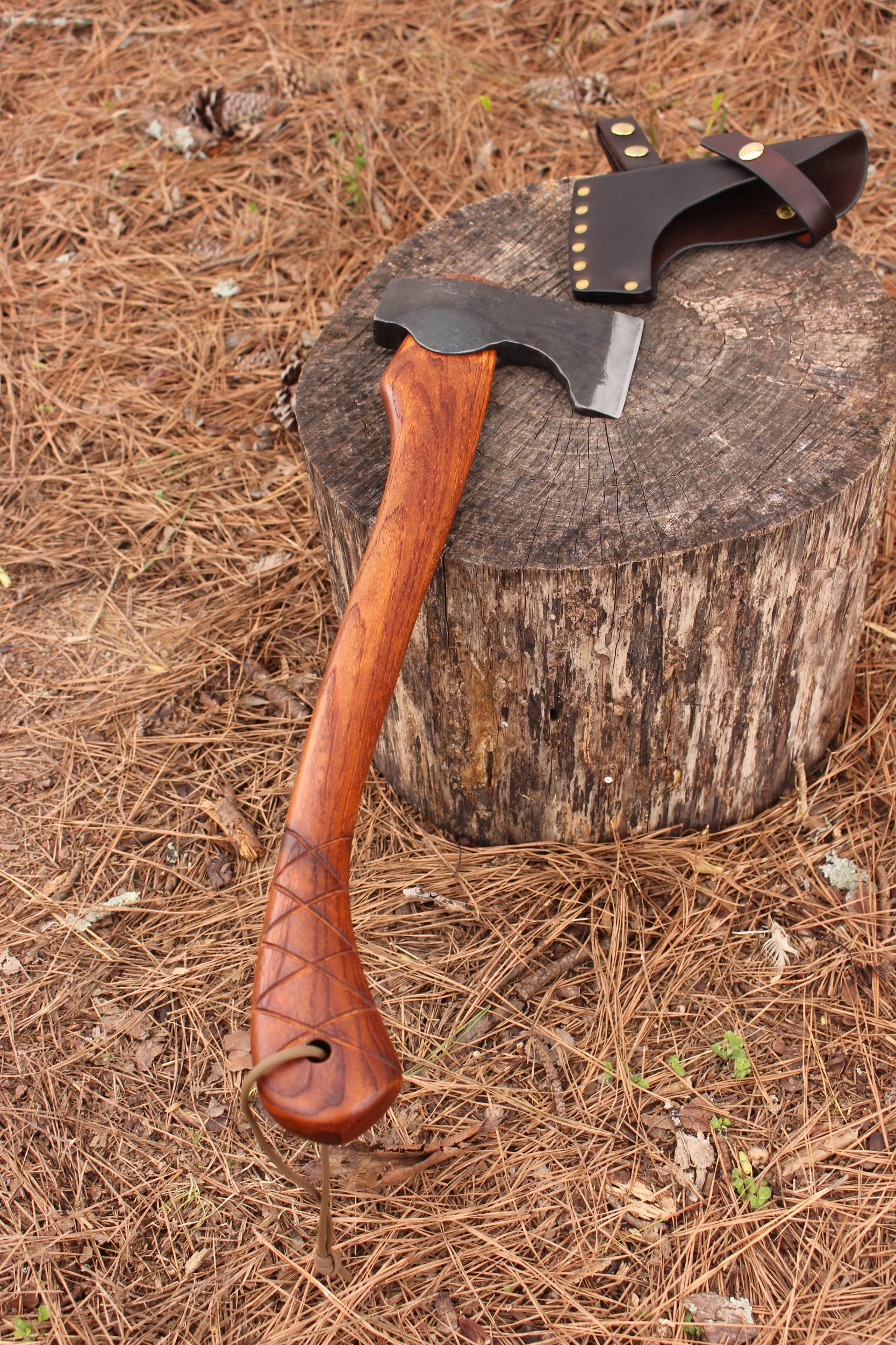 handmade, usa made, usa made axe, hatchet, chopping, wood chopping, outdoor, outdoorsman, survival, backwoodsman, hickory, axe made in amera, axes made in the usa, ike bullington, wolf valley forge, valley forge, pack axe, back packing, camping, trail axe, hunting axe, trappers axe, camp axe, bush axe, belt axe, pack axe, leather shoulder rig, chopping axe, leather axe carrier, shoulder sling for axe, Carpenter's Axe, New Wolf Valley Forge Axe Release, WVF