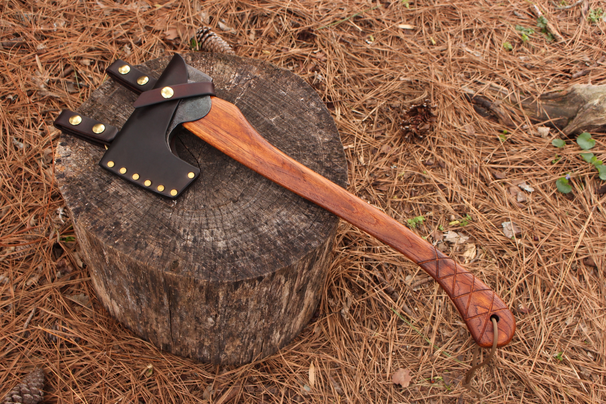 handmade, usa made, usa made axe, hatchet, chopping, wood chopping, outdoor, outdoorsman, survival, backwoodsman, hickory, axe made in amera, axes made in the usa, ike bullington, wolf valley forge, valley forge, pack axe, back packing, camping, trail axe, hunting axe, trappers axe, camp axe, bush axe, belt axe, pack axe, leather shoulder rig, chopping axe, leather axe carrier, shoulder sling for axe, Carpenter's Axe, New Wolf Valley Forge Axe Release, WVF