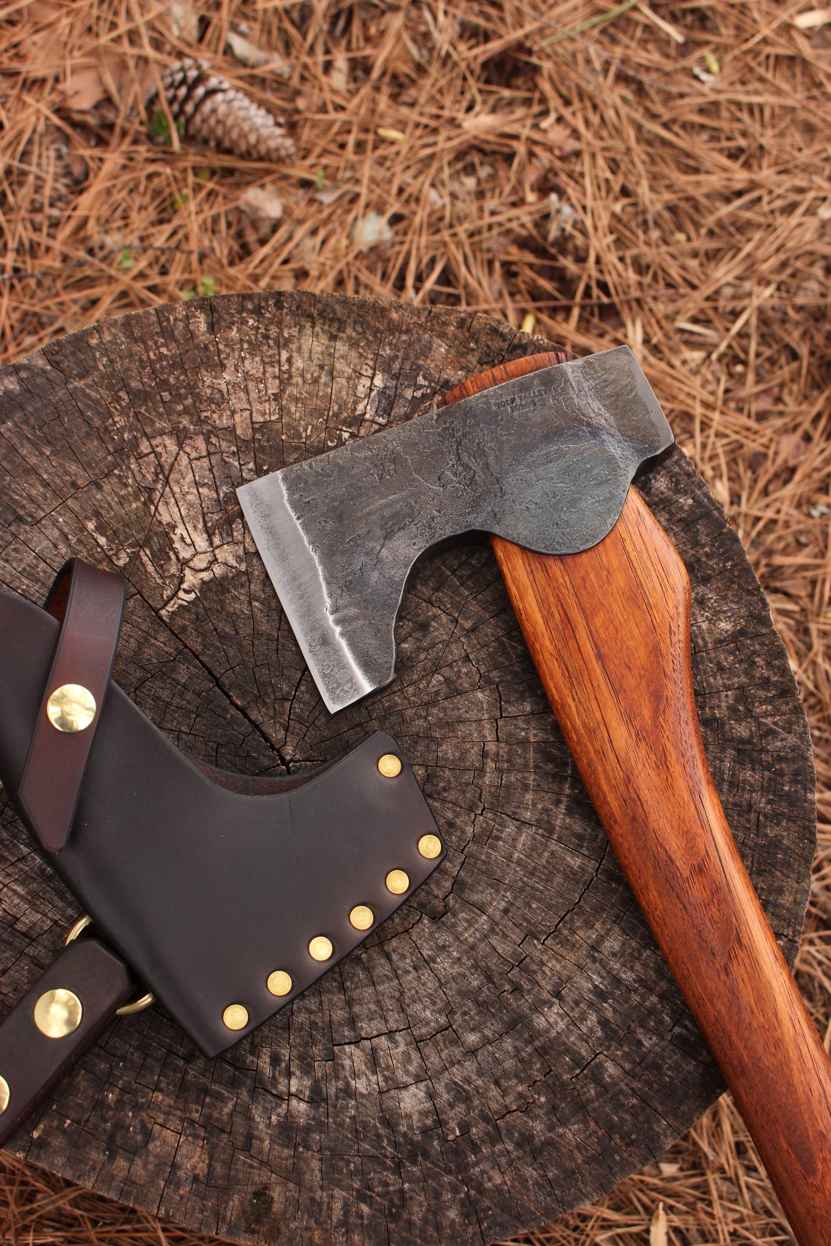 handmade, usa made, usa made axe, hatchet, chopping, wood chopping, outdoor, outdoorsman, survival, backwoodsman, hickory, axe made in amera, axes made in the usa, ike bullington, wolf valley forge, valley forge, pack axe, back packing, camping, trail axe, hunting axe, trappers axe, camp axe, bush axe, belt axe, pack axe, leather shoulder rig, chopping axe, leather axe carrier, shoulder sling for axe, Carpenter's Axe, New Wolf Valley Forge Axe Release, WVF