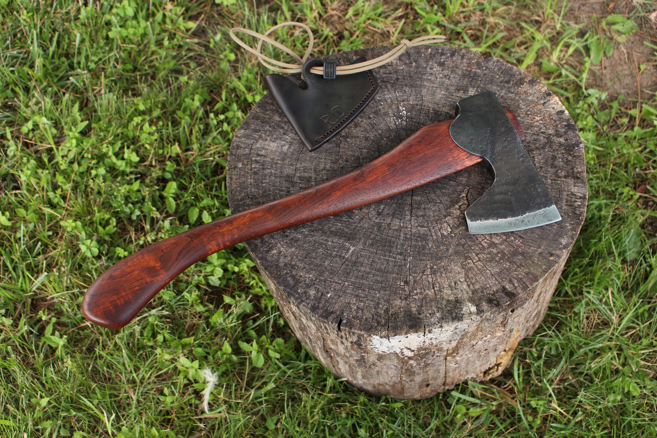 handmade, usa made, usa made axe, hatchet, chopping, wood chopping, outdoor, outdoorsman, survival, backwoodsman, hickory, axe made in amera, axes made in the usa, ike bullington, wolf valley forge, valley forge, pack axe, back packing, camping, trail axe, hunting axe, trappers axe, camp axe, bush axe, belt axe, pack axe, leather shoulder rig, chopping axe, leather axe carrier, shoulder sling for axe, Carpenter's Axe, New Wolf Valley Forge Axe Release, WVF