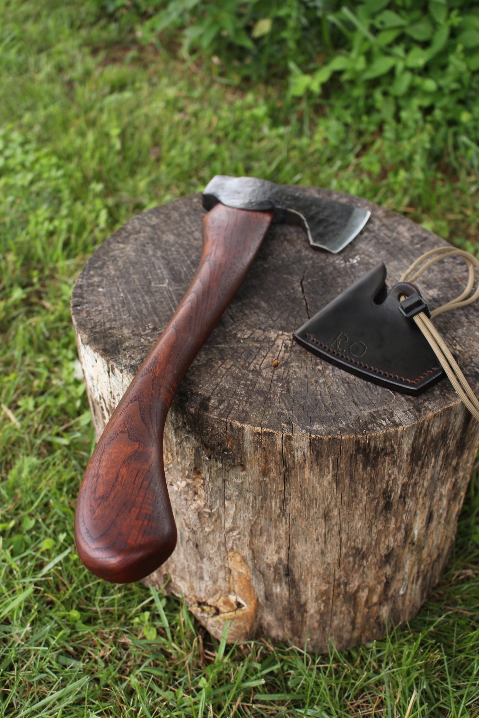 handmade, usa made, usa made axe, hatchet, chopping, wood chopping, outdoor, outdoorsman, survival, backwoodsman, hickory, axe made in amera, axes made in the usa, ike bullington, wolf valley forge, valley forge, pack axe, back packing, camping, trail axe, hunting axe, trappers axe, camp axe, bush axe, belt axe, pack axe, leather shoulder rig, chopping axe, leather axe carrier, shoulder sling for axe, Carpenter's Axe, New Wolf Valley Forge Axe Release, WVF
