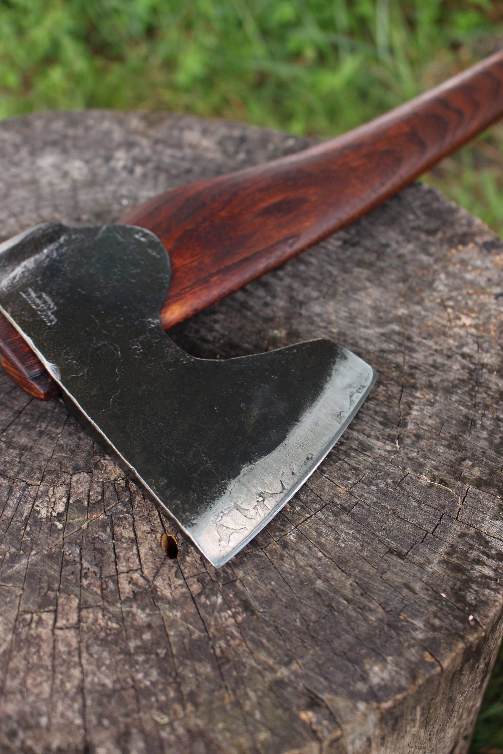 handmade, usa made, usa made axe, hatchet, chopping, wood chopping, outdoor, outdoorsman, survival, backwoodsman, hickory, axe made in amera, axes made in the usa, ike bullington, wolf valley forge, valley forge, pack axe, back packing, camping, trail axe, hunting axe, trappers axe, camp axe, bush axe, belt axe, pack axe, leather shoulder rig, chopping axe, leather axe carrier, shoulder sling for axe, Carpenter's Axe, New Wolf Valley Forge Axe Release, WVF