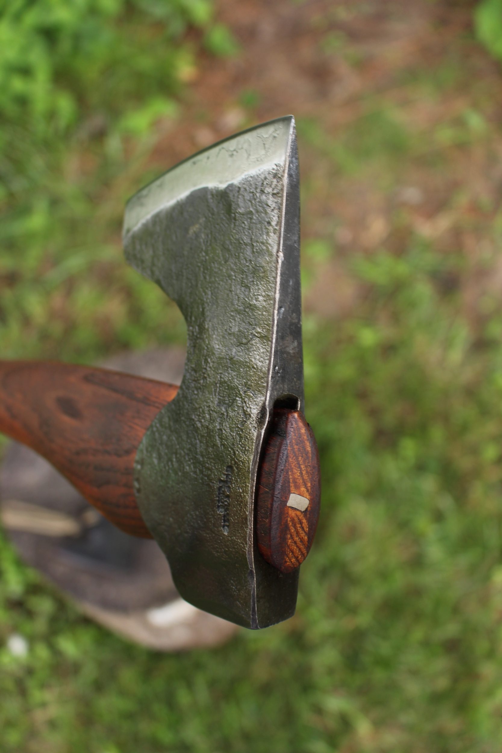handmade, usa made, usa made axe, hatchet, chopping, wood chopping, outdoor, outdoorsman, survival, backwoodsman, hickory, axe made in amera, axes made in the usa, ike bullington, wolf valley forge, valley forge, pack axe, back packing, camping, trail axe, hunting axe, trappers axe, camp axe, bush axe, belt axe, pack axe, leather shoulder rig, chopping axe, leather axe carrier, shoulder sling for axe, Carpenter's Axe, New Wolf Valley Forge Axe Release, WVF