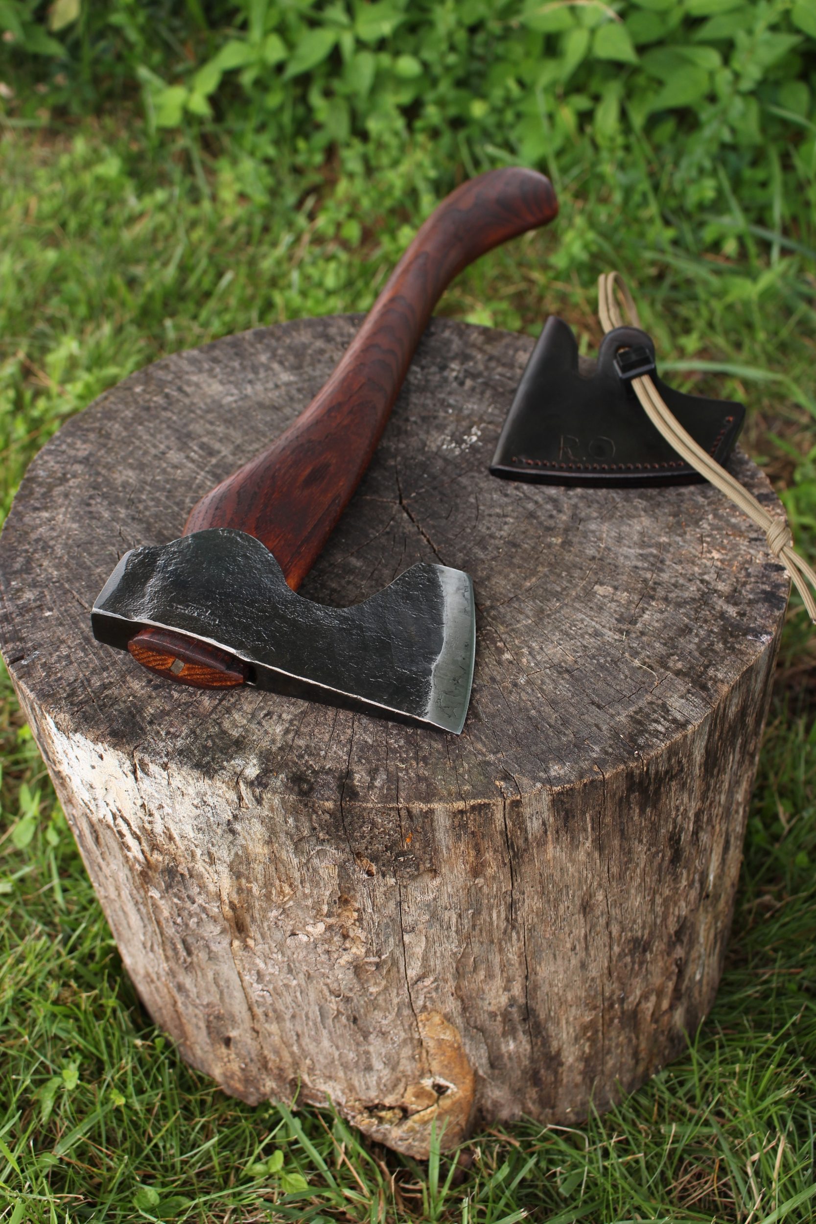 handmade, usa made, usa made axe, hatchet, chopping, wood chopping, outdoor, outdoorsman, survival, backwoodsman, hickory, axe made in amera, axes made in the usa, ike bullington, wolf valley forge, valley forge, pack axe, back packing, camping, trail axe, hunting axe, trappers axe, camp axe, bush axe, belt axe, pack axe, leather shoulder rig, chopping axe, leather axe carrier, shoulder sling for axe, Carpenter's Axe, New Wolf Valley Forge Axe Release, WVF