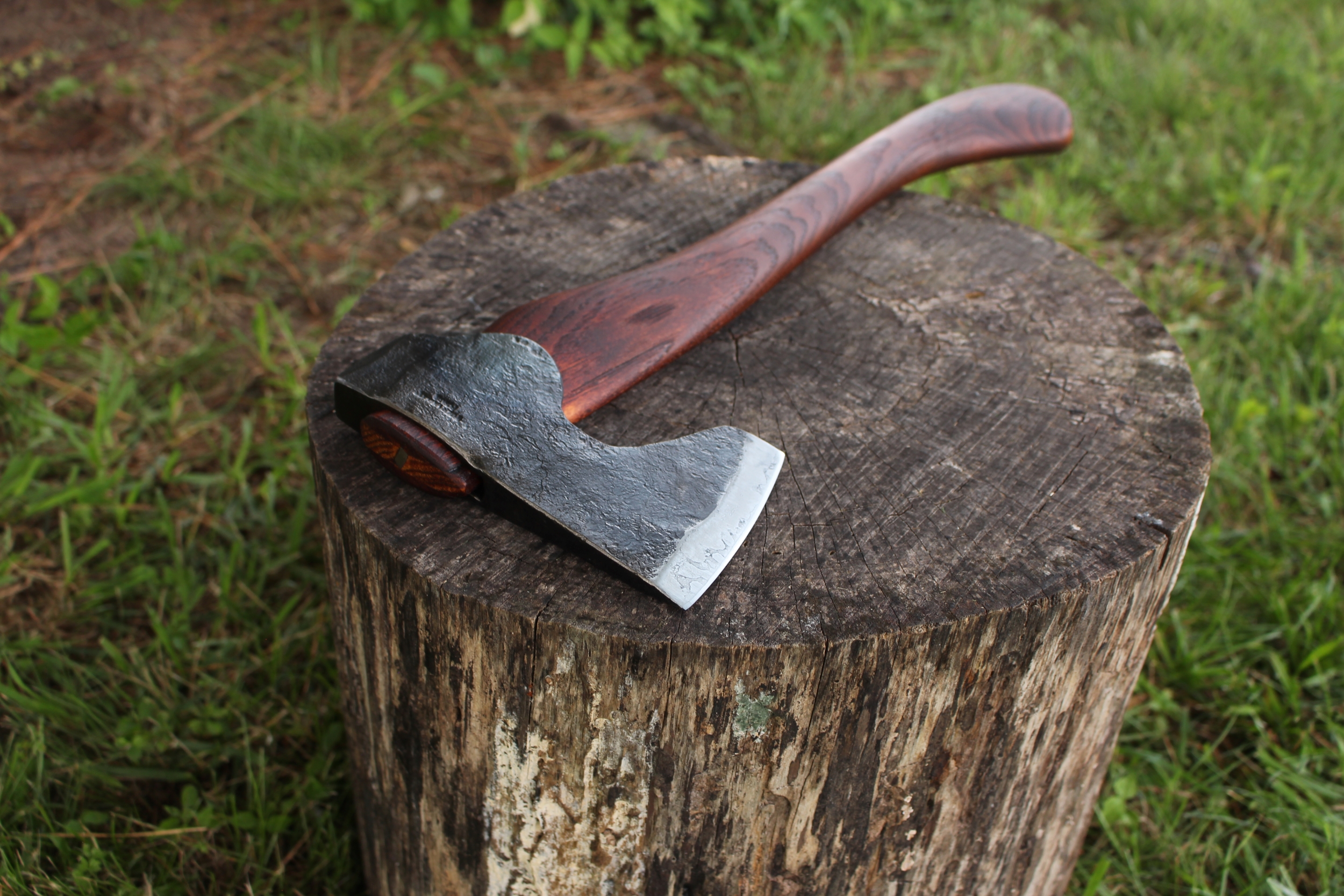 handmade, usa made, usa made axe, hatchet, chopping, wood chopping, outdoor, outdoorsman, survival, backwoodsman, hickory, axe made in amera, axes made in the usa, ike bullington, wolf valley forge, valley forge, pack axe, back packing, camping, trail axe, hunting axe, trappers axe, camp axe, bush axe, belt axe, pack axe, leather shoulder rig, chopping axe, leather axe carrier, shoulder sling for axe, Carpenter's Axe, New Wolf Valley Forge Axe Release, WVF