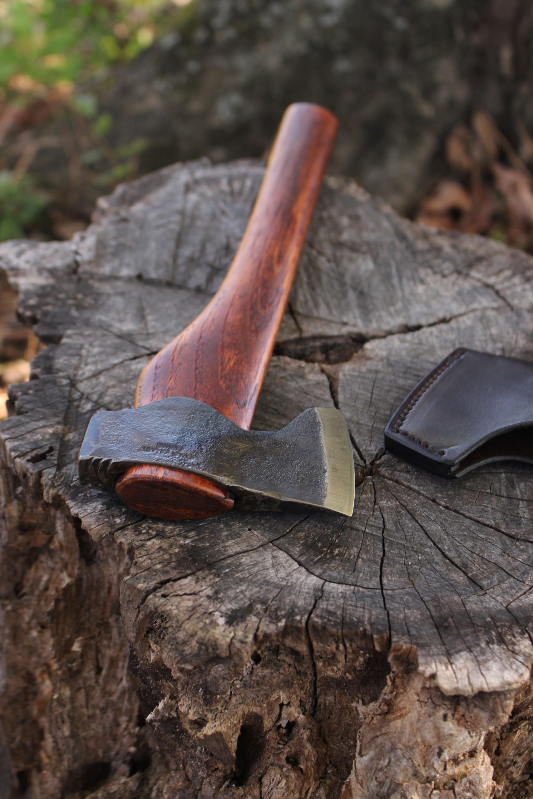 handmade, usa made, usa made axe, hatchet, chopping, wood chopping, outdoor, outdoorsman, survival, backwoodsman, hickory, axe made in amera, axes made in the usa, ike bullington, wolf valley forge, valley forge, pack axe, back packing, camping, trail axe, hunting axe, trappers axe, camp axe, bush axe, belt axe, pack axe, leather shoulder rig, chopping axe, leather axe carrier, shoulder sling for axe, Carpenter's Axe, New Wolf Valley Forge Axe Release, WVF
