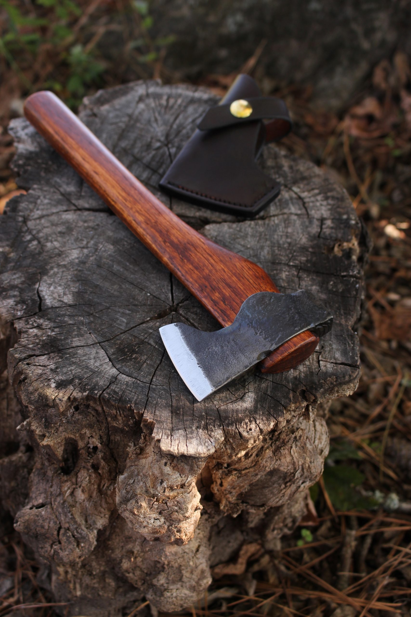 handmade, usa made, usa made axe, hatchet, chopping, wood chopping, outdoor, outdoorsman, survival, backwoodsman, hickory, axe made in amera, axes made in the usa, ike bullington, wolf valley forge, valley forge, pack axe, back packing, camping, trail axe, hunting axe, trappers axe, camp axe, bush axe, belt axe, pack axe, leather shoulder rig, chopping axe, leather axe carrier, shoulder sling for axe, Carpenter's Axe, New Wolf Valley Forge Axe Release, WVF
