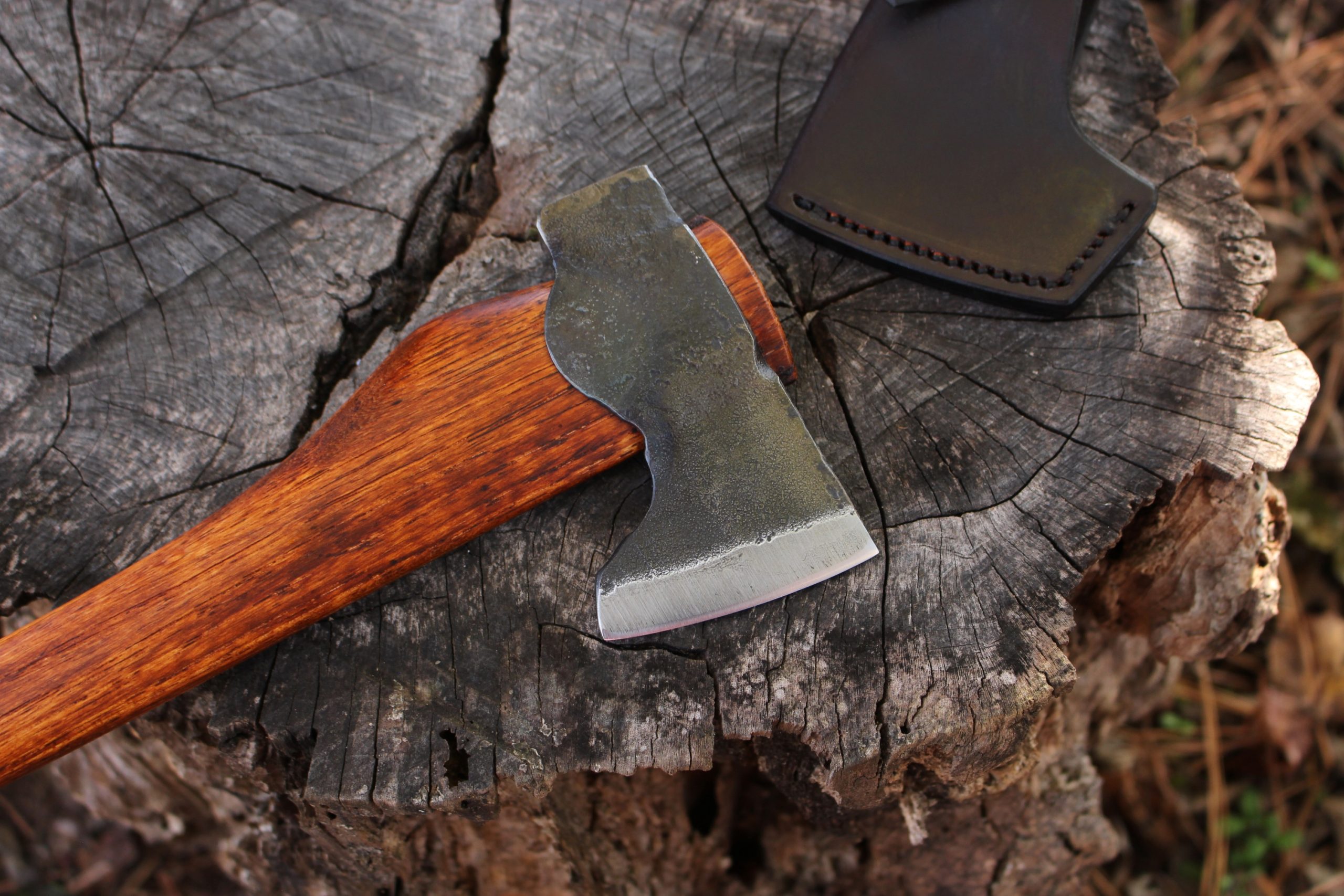 handmade, usa made, usa made axe, hatchet, chopping, wood chopping, outdoor, outdoorsman, survival, backwoodsman, hickory, axe made in amera, axes made in the usa, ike bullington, wolf valley forge, valley forge, pack axe, back packing, camping, trail axe, hunting axe, trappers axe, camp axe, bush axe, belt axe, pack axe, leather shoulder rig, chopping axe, leather axe carrier, shoulder sling for axe, Carpenter's Axe, New Wolf Valley Forge Axe Release, WVF