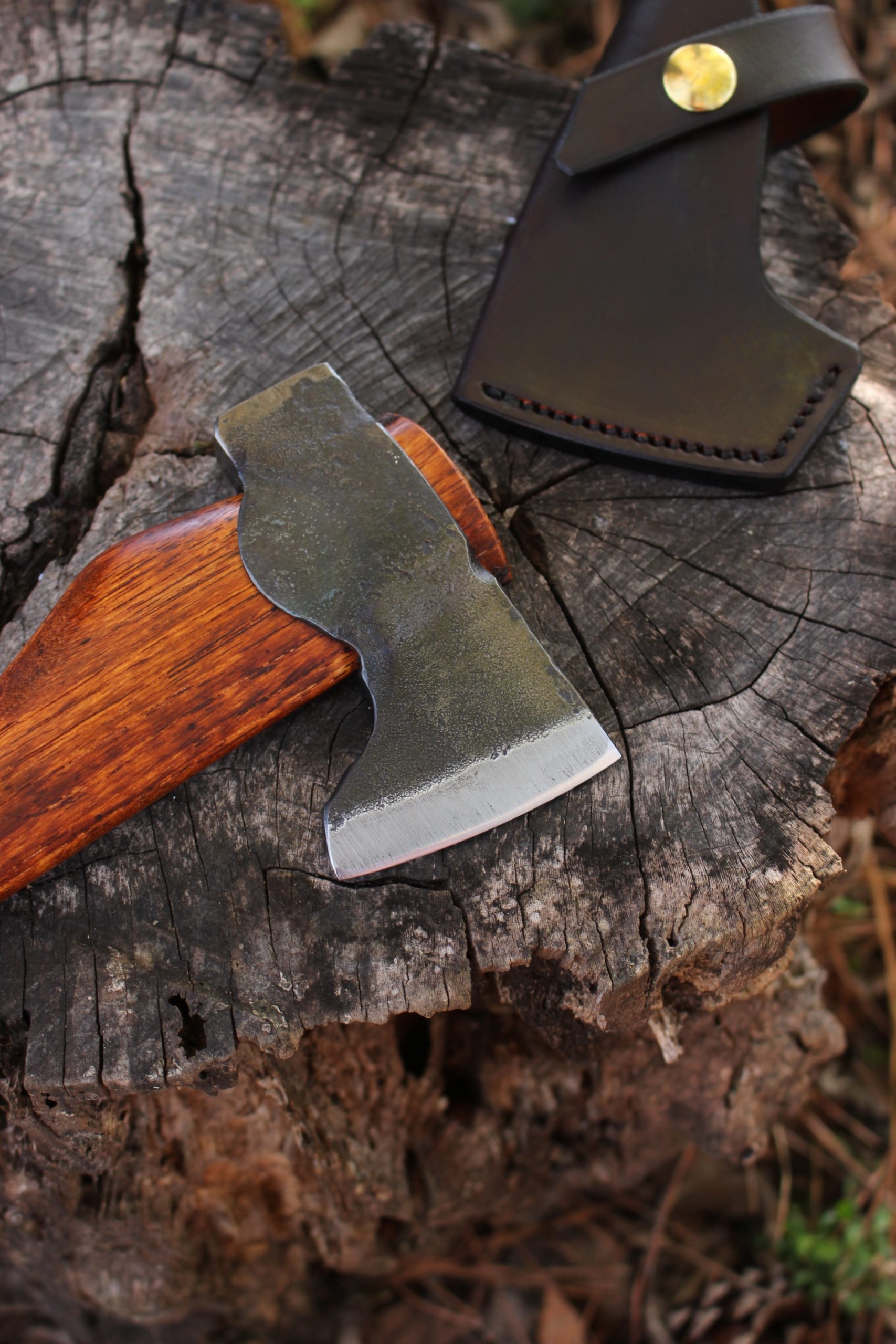 handmade, usa made, usa made axe, hatchet, chopping, wood chopping, outdoor, outdoorsman, survival, backwoodsman, hickory, axe made in amera, axes made in the usa, ike bullington, wolf valley forge, valley forge, pack axe, back packing, camping, trail axe, hunting axe, trappers axe, camp axe, bush axe, belt axe, pack axe, leather shoulder rig, chopping axe, leather axe carrier, shoulder sling for axe, Carpenter's Axe, New Wolf Valley Forge Axe Release, WVF