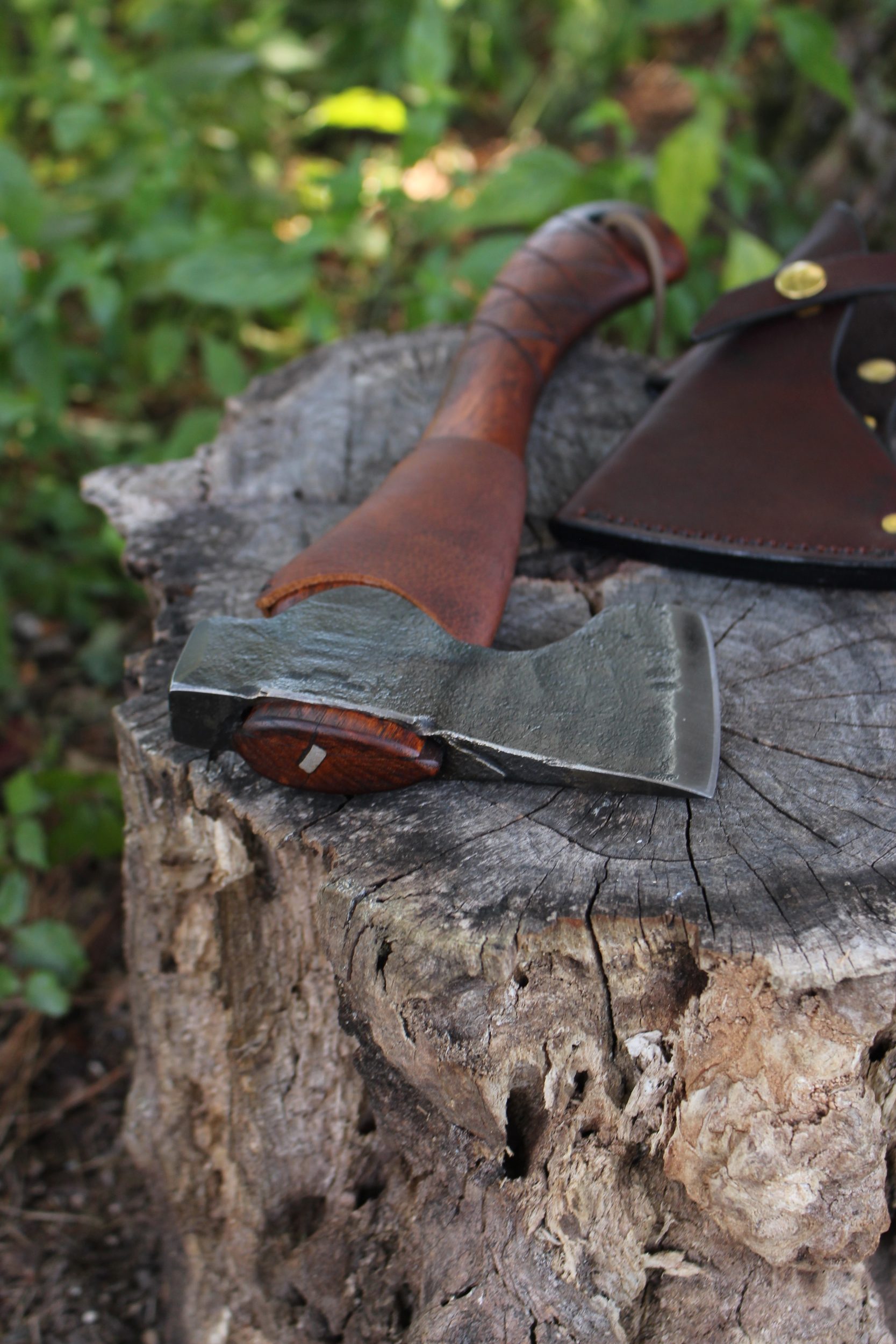 handmade, usa made, usa made axe, hatchet, chopping, wood chopping, outdoor, outdoorsman, survival, backwoodsman, hickory, axe made in amera, axes made in the usa, ike bullington, wolf valley forge, valley forge, pack axe, back packing, camping, trail axe, hunting axe, trappers axe, camp axe, bush axe, belt axe, pack axe, leather shoulder rig, chopping axe, leather axe carrier, shoulder sling for axe, Carpenter's Axe, New Wolf Valley Forge Axe Release, WVF