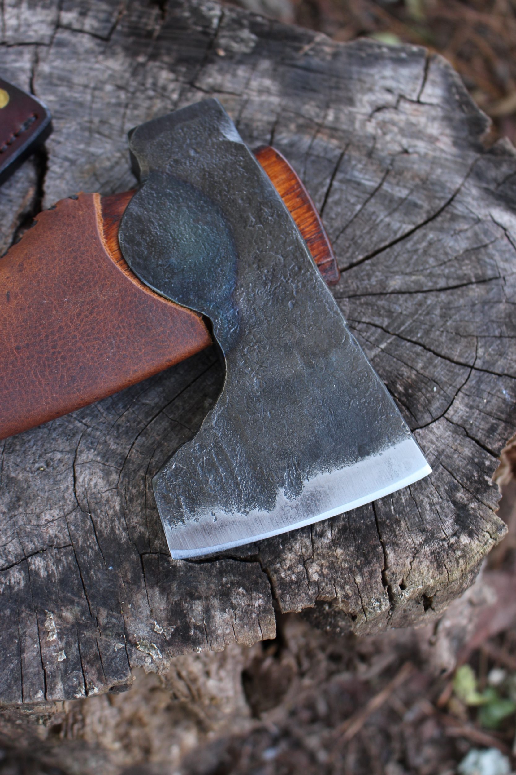 handmade, usa made, usa made axe, hatchet, chopping, wood chopping, outdoor, outdoorsman, survival, backwoodsman, hickory, axe made in amera, axes made in the usa, ike bullington, wolf valley forge, valley forge, pack axe, back packing, camping, trail axe, hunting axe, trappers axe, camp axe, bush axe, belt axe, pack axe, leather shoulder rig, chopping axe, leather axe carrier, shoulder sling for axe, Carpenter's Axe, New Wolf Valley Forge Axe Release, WVF