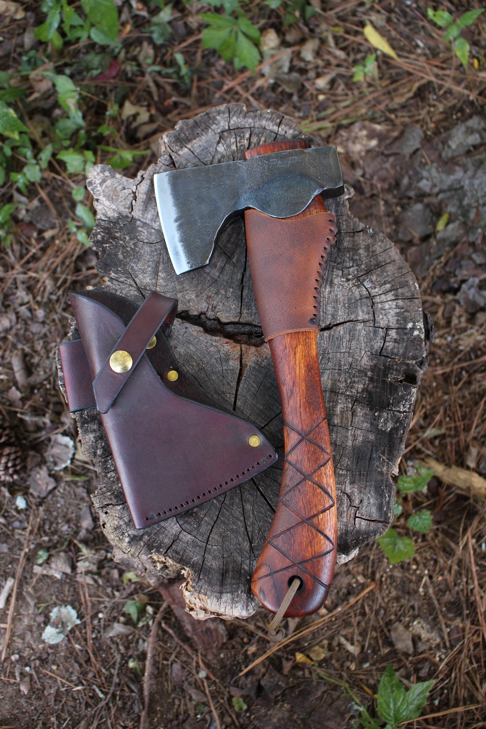 handmade, usa made, usa made axe, hatchet, chopping, wood chopping, outdoor, outdoorsman, survival, backwoodsman, hickory, axe made in amera, axes made in the usa, ike bullington, wolf valley forge, valley forge, pack axe, back packing, camping, trail axe, hunting axe, trappers axe, camp axe, bush axe, belt axe, pack axe, leather shoulder rig, chopping axe, leather axe carrier, shoulder sling for axe, Carpenter's Axe, New Wolf Valley Forge Axe Release, WVF