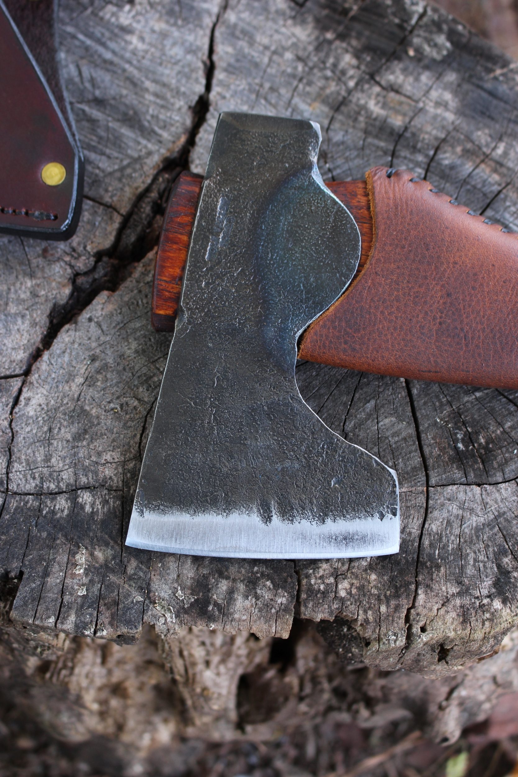 handmade, usa made, usa made axe, hatchet, chopping, wood chopping, outdoor, outdoorsman, survival, backwoodsman, hickory, axe made in amera, axes made in the usa, ike bullington, wolf valley forge, valley forge, pack axe, back packing, camping, trail axe, hunting axe, trappers axe, camp axe, bush axe, belt axe, pack axe, leather shoulder rig, chopping axe, leather axe carrier, shoulder sling for axe, Carpenter's Axe, New Wolf Valley Forge Axe Release, WVF