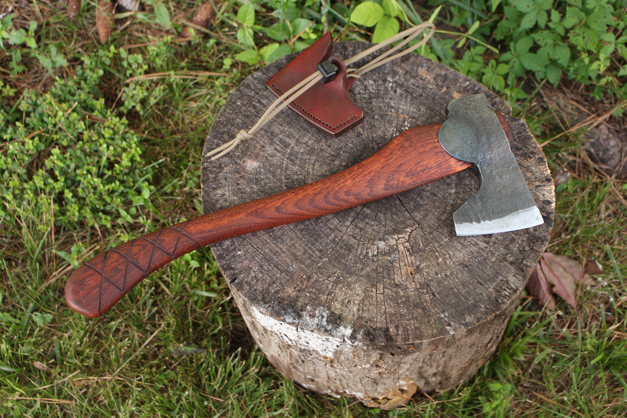 handmade, usa made, usa made axe, hatchet, chopping, wood chopping, outdoor, outdoorsman, survival, backwoodsman, hickory, axe made in america, axes made in the usa, ike bullington, wolf valley forge, valley forge, pack axe, back packing, camping, trail axe, hunting axe, trappers axe, camp axe, bush axe, belt axe, pack axe, leather shoulder rig, chopping axe, leather axe carrier, shoulder sling for axe, carpenter's axe, Wolf Valley Forge, Wolf Valley Forge axe release, Axe Wax, haversack, go back, man purse, man bag, canvas bag, reenactor, reenacting