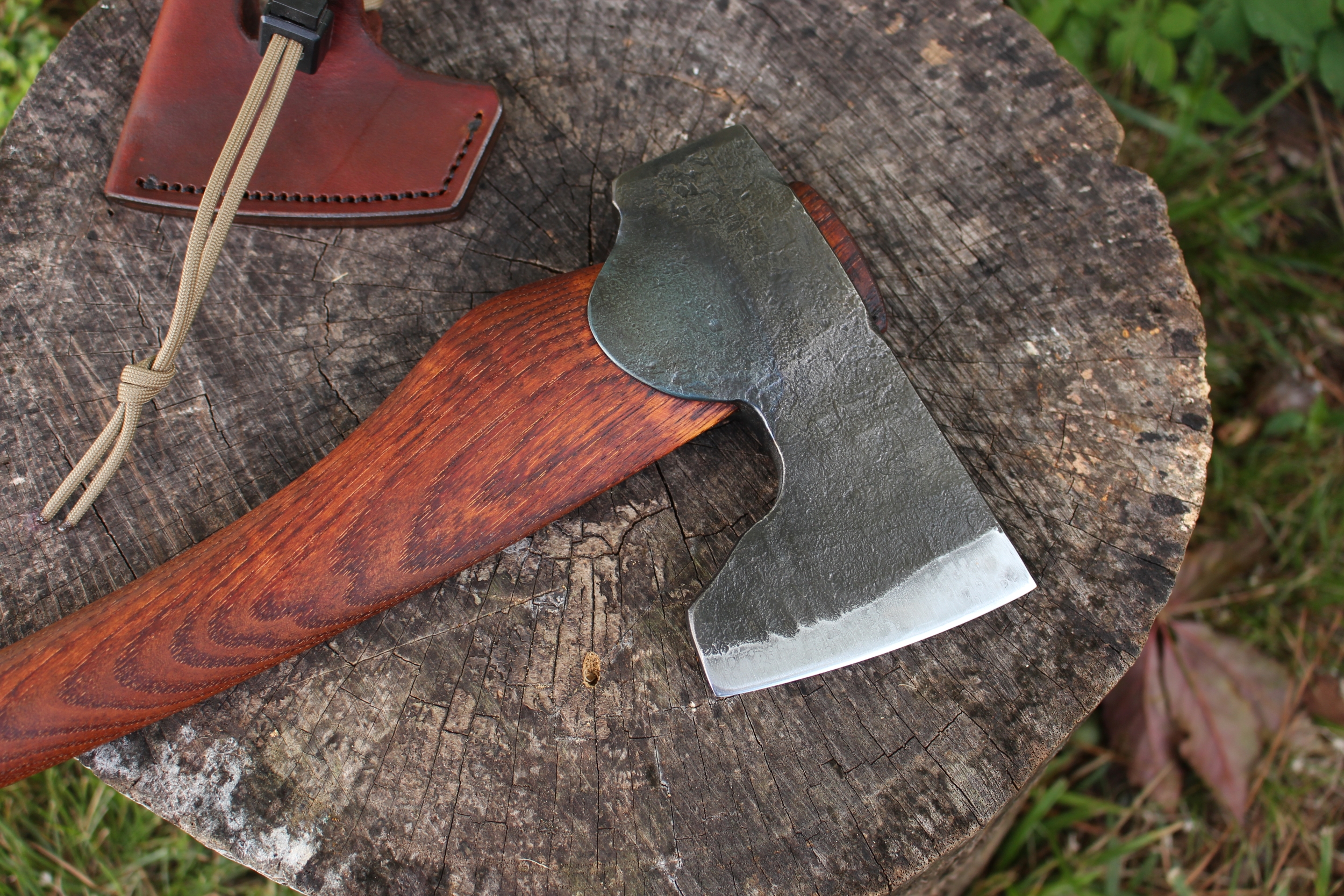 handmade, usa made, usa made axe, hatchet, chopping, wood chopping, outdoor, outdoorsman, survival, backwoodsman, hickory, axe made in america, axes made in the usa, ike bullington, wolf valley forge, valley forge, pack axe, back packing, camping, trail axe, hunting axe, trappers axe, camp axe, bush axe, belt axe, pack axe, leather shoulder rig, chopping axe, leather axe carrier, shoulder sling for axe, carpenter's axe, Wolf Valley Forge, Wolf Valley Forge axe release, Axe Wax, haversack, go back, man purse, man bag, canvas bag, reenactor, reenacting