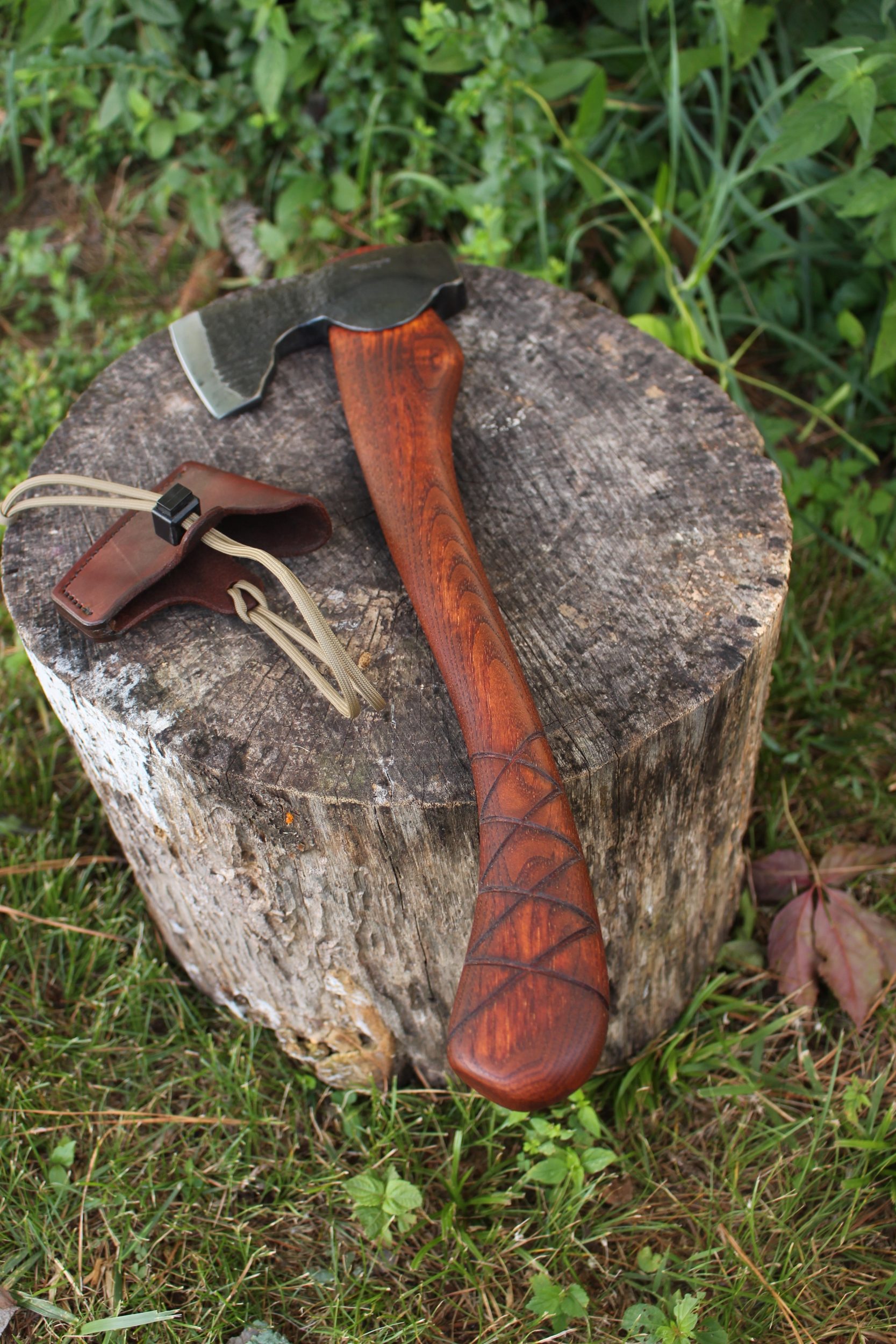 handmade, usa made, usa made axe, hatchet, chopping, wood chopping, outdoor, outdoorsman, survival, backwoodsman, hickory, axe made in america, axes made in the usa, ike bullington, wolf valley forge, valley forge, pack axe, back packing, camping, trail axe, hunting axe, trappers axe, camp axe, bush axe, belt axe, pack axe, leather shoulder rig, chopping axe, leather axe carrier, shoulder sling for axe, carpenter's axe, Wolf Valley Forge, Wolf Valley Forge axe release, Axe Wax, haversack, go back, man purse, man bag, canvas bag, reenactor, reenacting