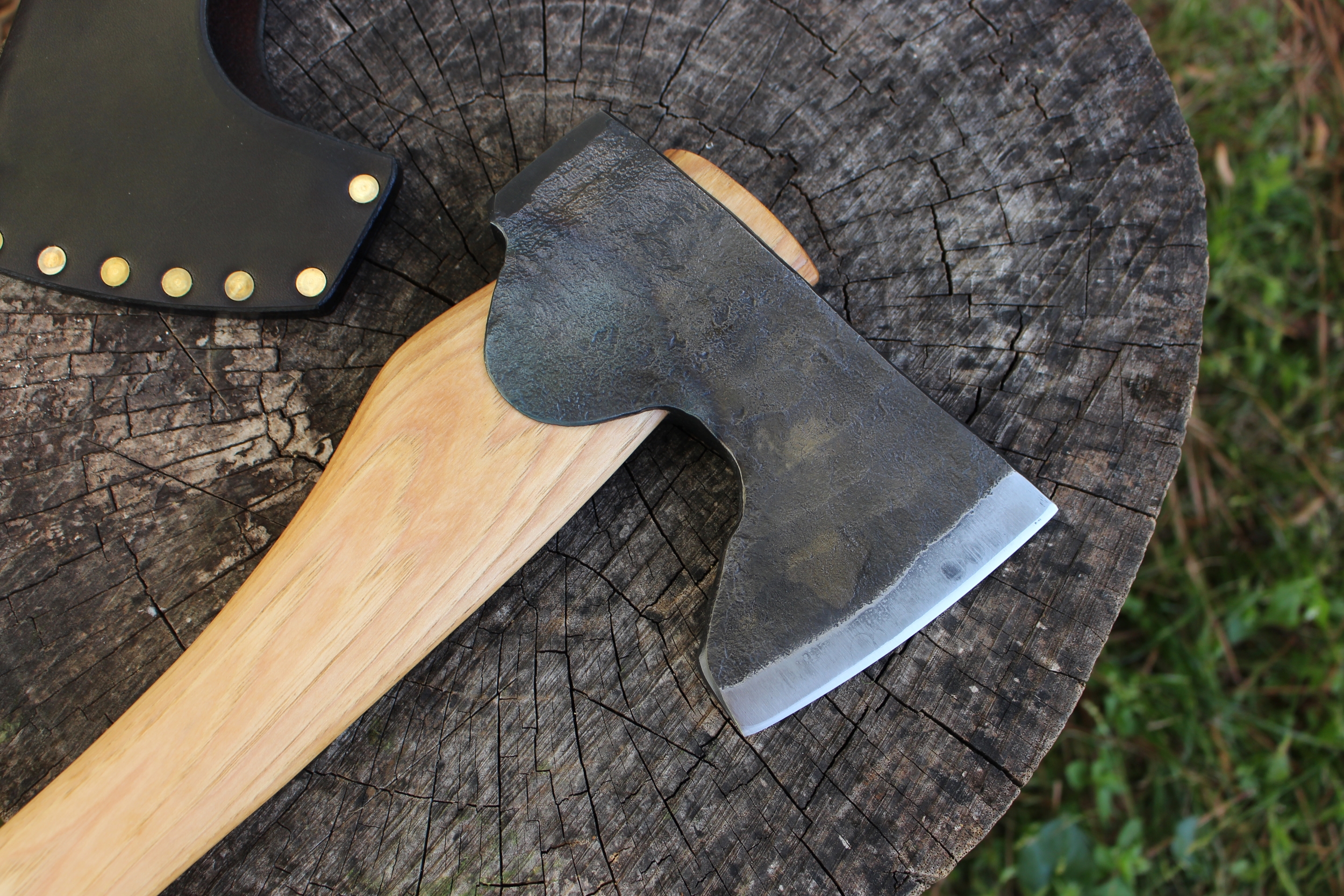 handmade, usa made, usa made axe, hatchet, chopping, wood chopping, outdoor, outdoorsman, survival, backwoodsman, hickory, axe made in america, axes made in the usa, ike bullington, wolf valley forge, valley forge, pack axe, back packing, camping, trail axe, hunting axe, trappers axe, camp axe, bush axe, belt axe, pack axe, leather shoulder rig, chopping axe, leather axe carrier, shoulder sling for axe, carpenter's axe, Wolf Valley Forge, Wolf Valley Forge axe release, Axe Wax, haversack, go back, man purse, man bag, canvas bag, reenactor, reenacting