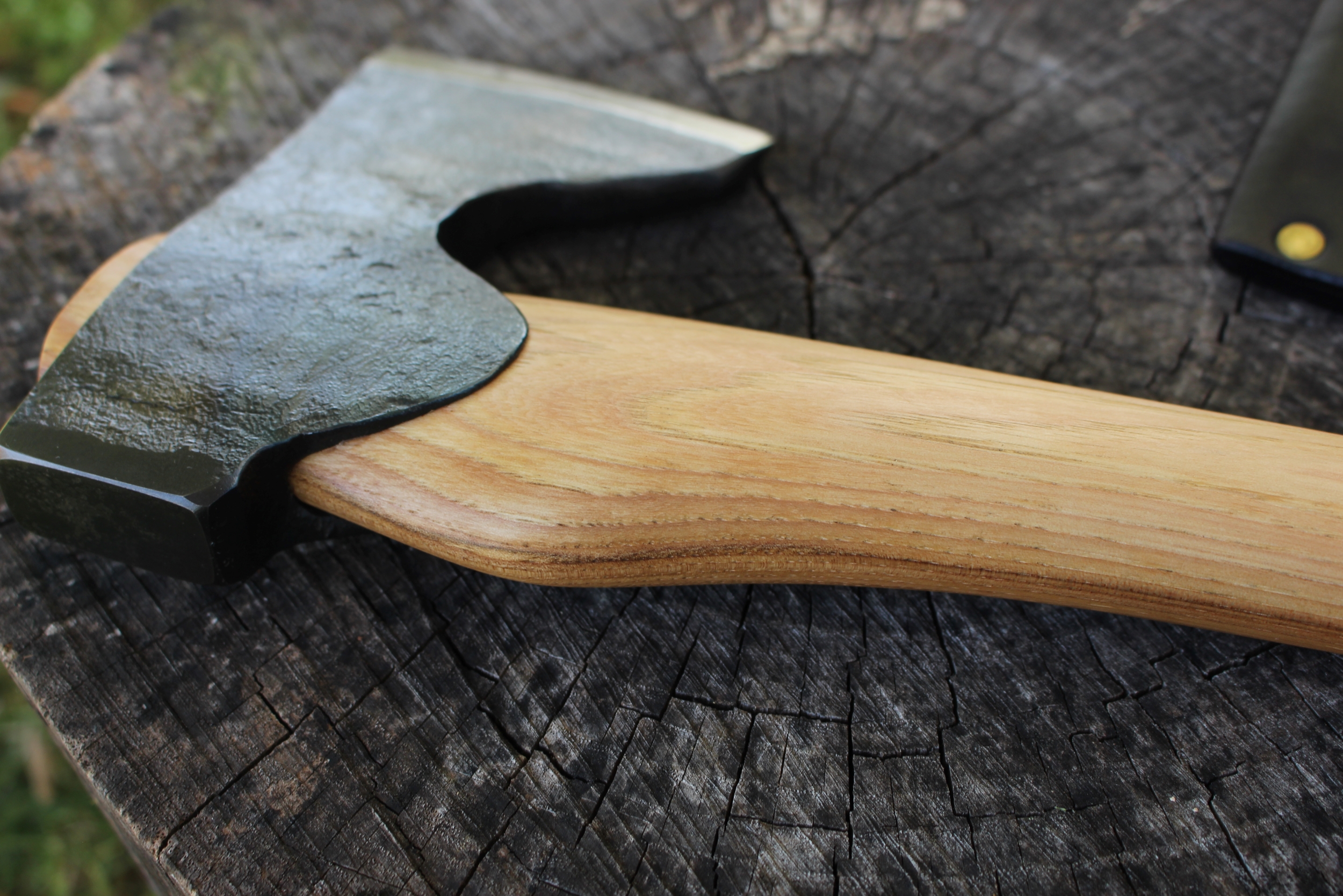 handmade, usa made, usa made axe, hatchet, chopping, wood chopping, outdoor, outdoorsman, survival, backwoodsman, hickory, axe made in america, axes made in the usa, ike bullington, wolf valley forge, valley forge, pack axe, back packing, camping, trail axe, hunting axe, trappers axe, camp axe, bush axe, belt axe, pack axe, leather shoulder rig, chopping axe, leather axe carrier, shoulder sling for axe, carpenter's axe, Wolf Valley Forge, Wolf Valley Forge axe release, Axe Wax, haversack, go back, man purse, man bag, canvas bag, reenactor, reenacting
