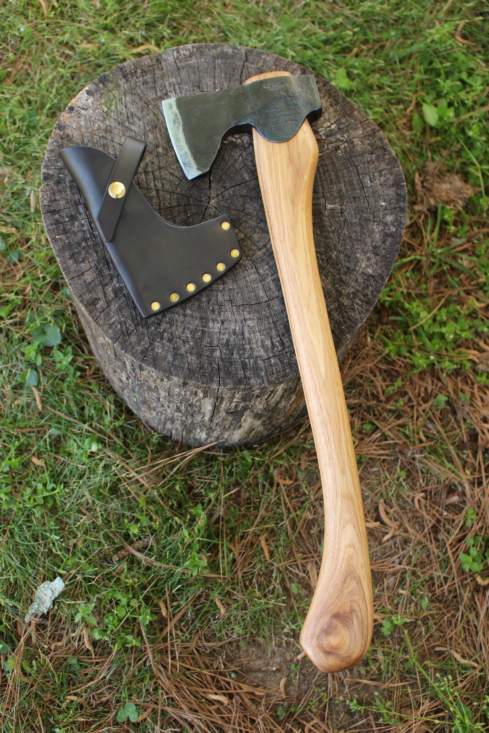 handmade, usa made, usa made axe, hatchet, chopping, wood chopping, outdoor, outdoorsman, survival, backwoodsman, hickory, axe made in america, axes made in the usa, ike bullington, wolf valley forge, valley forge, pack axe, back packing, camping, trail axe, hunting axe, trappers axe, camp axe, bush axe, belt axe, pack axe, leather shoulder rig, chopping axe, leather axe carrier, shoulder sling for axe, carpenter's axe, Wolf Valley Forge, Wolf Valley Forge axe release, Axe Wax, haversack, go back, man purse, man bag, canvas bag, reenactor, reenacting