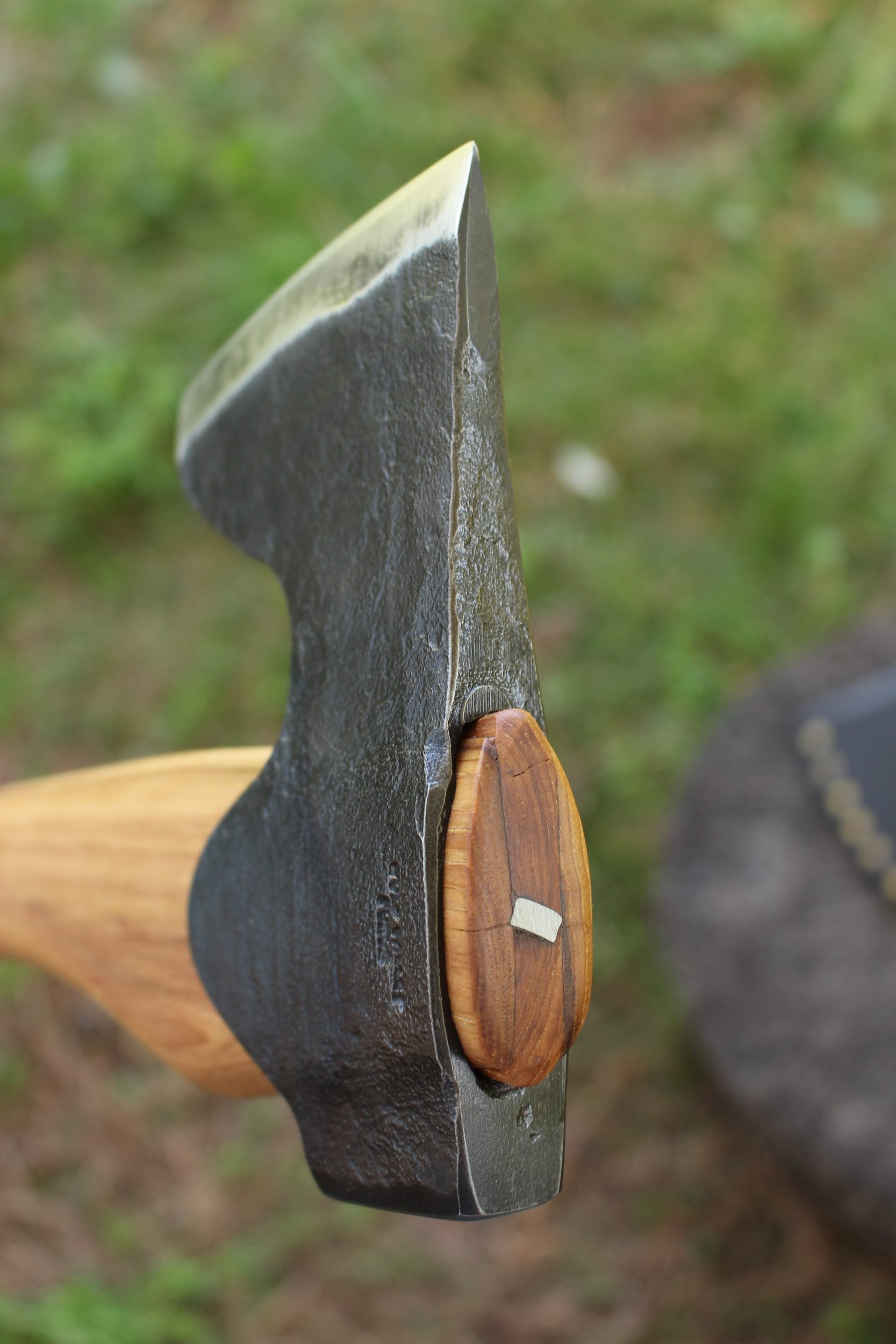 handmade, usa made, usa made axe, hatchet, chopping, wood chopping, outdoor, outdoorsman, survival, backwoodsman, hickory, axe made in america, axes made in the usa, ike bullington, wolf valley forge, valley forge, pack axe, back packing, camping, trail axe, hunting axe, trappers axe, camp axe, bush axe, belt axe, pack axe, leather shoulder rig, chopping axe, leather axe carrier, shoulder sling for axe, carpenter's axe, Wolf Valley Forge, Wolf Valley Forge axe release, Axe Wax, haversack, go back, man purse, man bag, canvas bag, reenactor, reenacting