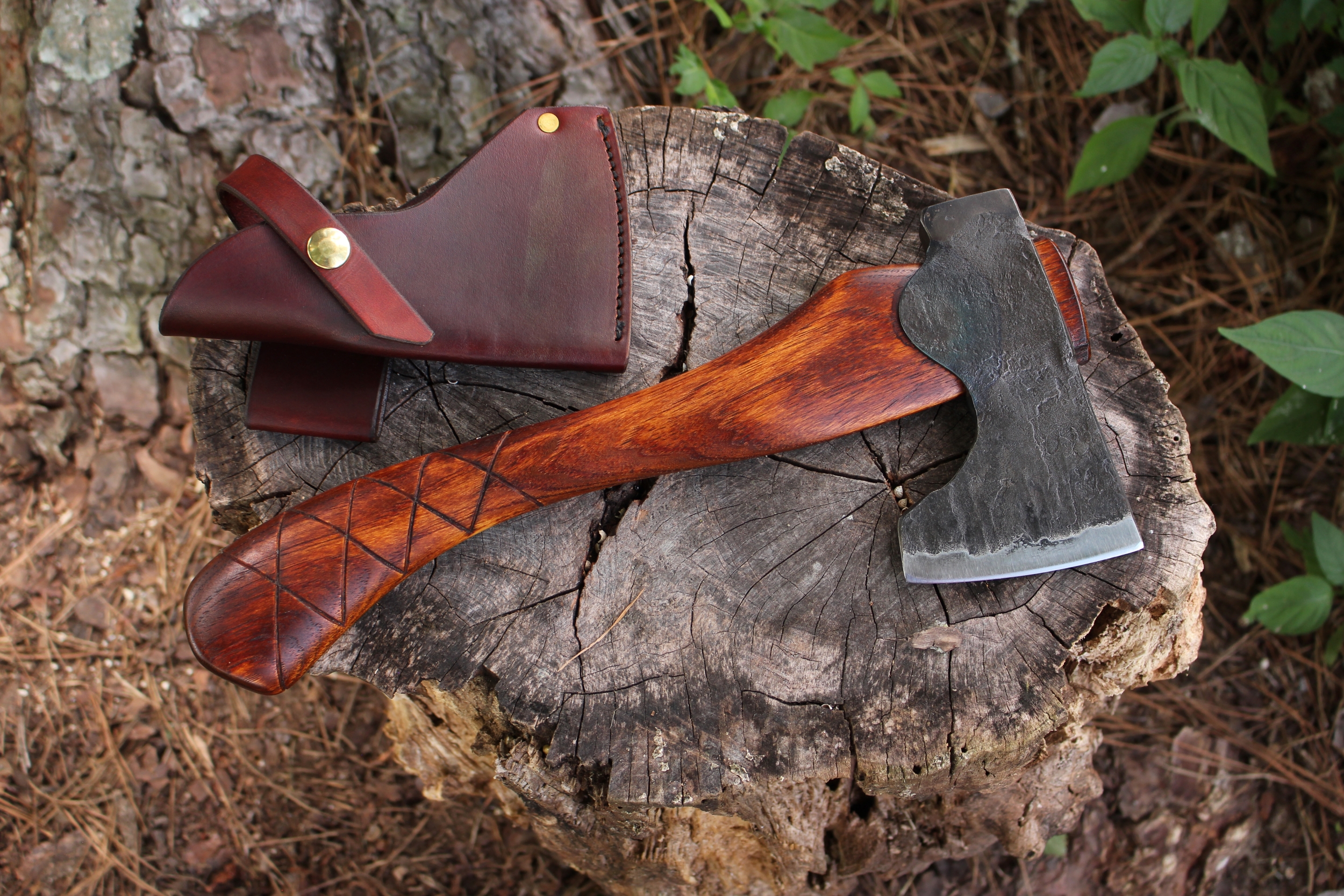 handmade, usa made, usa made axe, hatchet, chopping, wood chopping, outdoor, outdoorsman, survival, backwoodsman, hickory, axe made in america, axes made in the usa, ike bullington, wolf valley forge, valley forge, pack axe, back packing, camping, trail axe, hunting axe, trappers axe, camp axe, bush axe, belt axe, pack axe, leather shoulder rig, chopping axe, leather axe carrier, shoulder sling for axe, carpenter's axe, Wolf Valley Forge, Wolf Valley Forge axe release, Axe Wax, haversack, go back, man purse, man bag, canvas bag, reenactor, reenacting