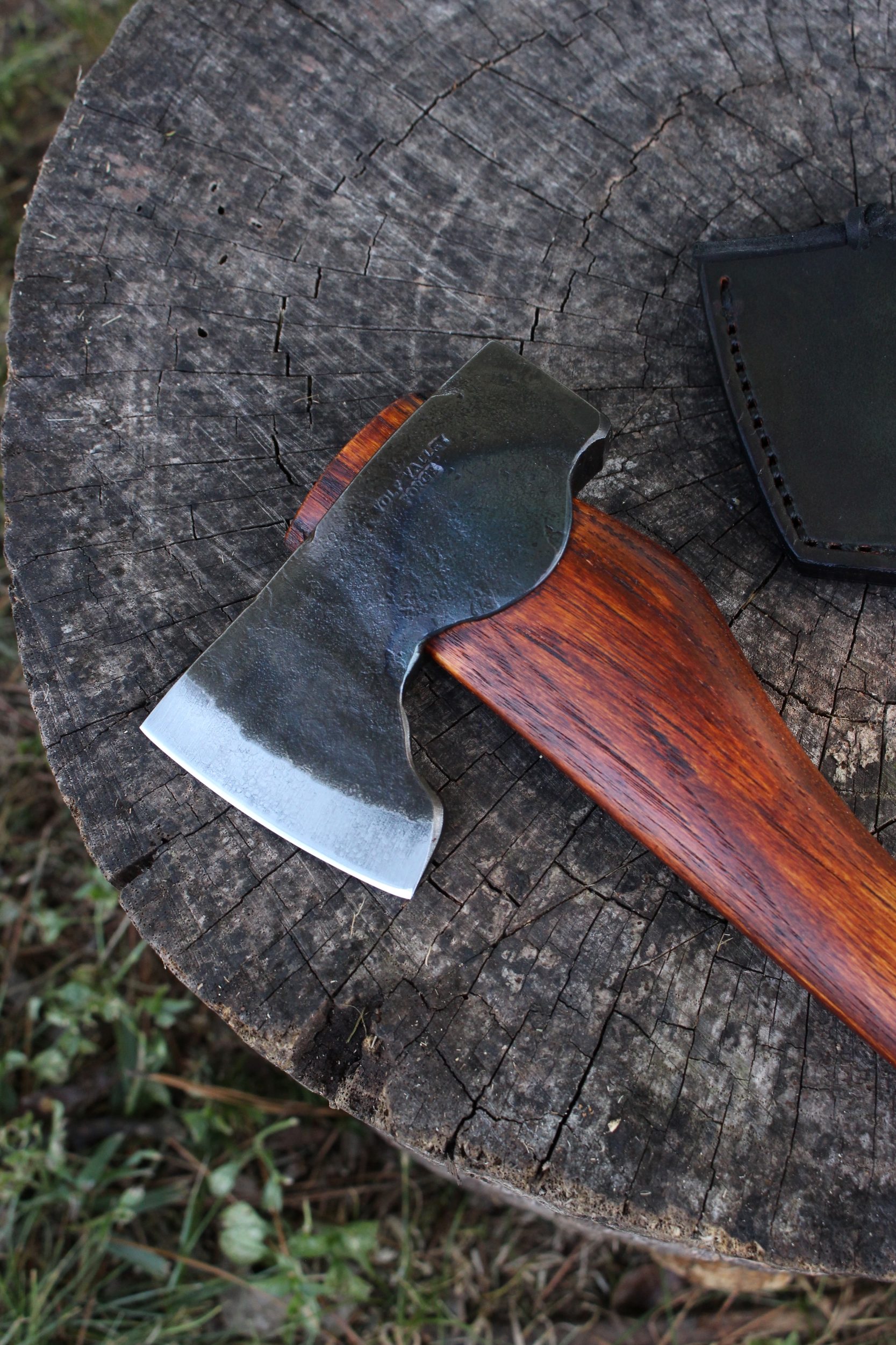 handmade, usa made, usa made axe, hatchet, chopping, wood chopping, outdoor, outdoorsman, survival, backwoodsman, hickory, axe made in america, axes made in the usa, ike bullington, wolf valley forge, valley forge, pack axe, back packing, camping, trail axe, hunting axe, trappers axe, camp axe, bush axe, belt axe, pack axe, leather shoulder rig, chopping axe, leather axe carrier, shoulder sling for axe, carpenter's axe, Wolf Valley Forge, Wolf Valley Forge axe release, Axe Wax, haversack, go back, man purse, man bag, canvas bag, reenactor, reenacting