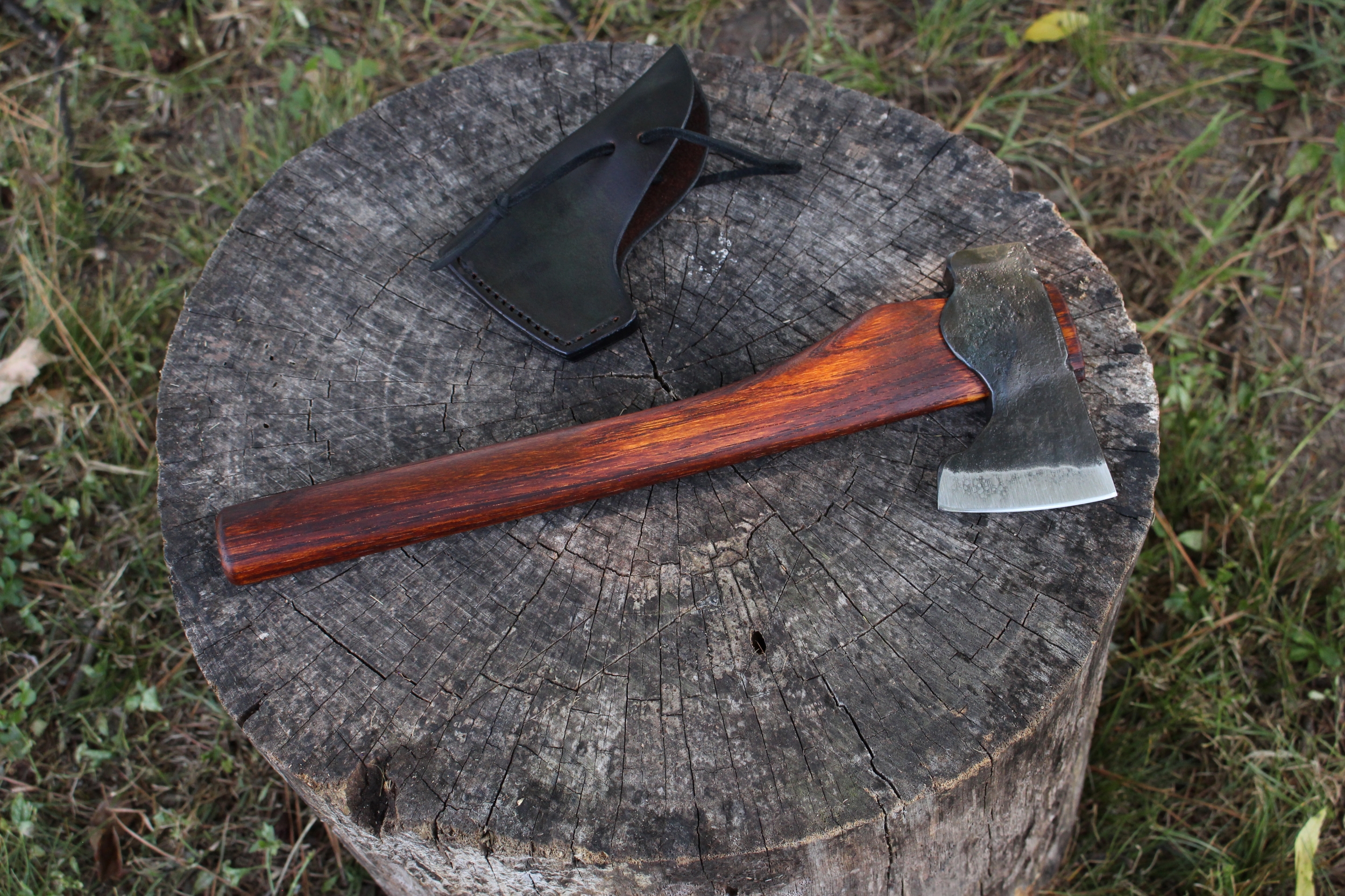 handmade, usa made, usa made axe, hatchet, chopping, wood chopping, outdoor, outdoorsman, survival, backwoodsman, hickory, axe made in america, axes made in the usa, ike bullington, wolf valley forge, valley forge, pack axe, back packing, camping, trail axe, hunting axe, trappers axe, camp axe, bush axe, belt axe, pack axe, leather shoulder rig, chopping axe, leather axe carrier, shoulder sling for axe, carpenter's axe, Wolf Valley Forge, Wolf Valley Forge axe release, Axe Wax, haversack, go back, man purse, man bag, canvas bag, reenactor, reenacting