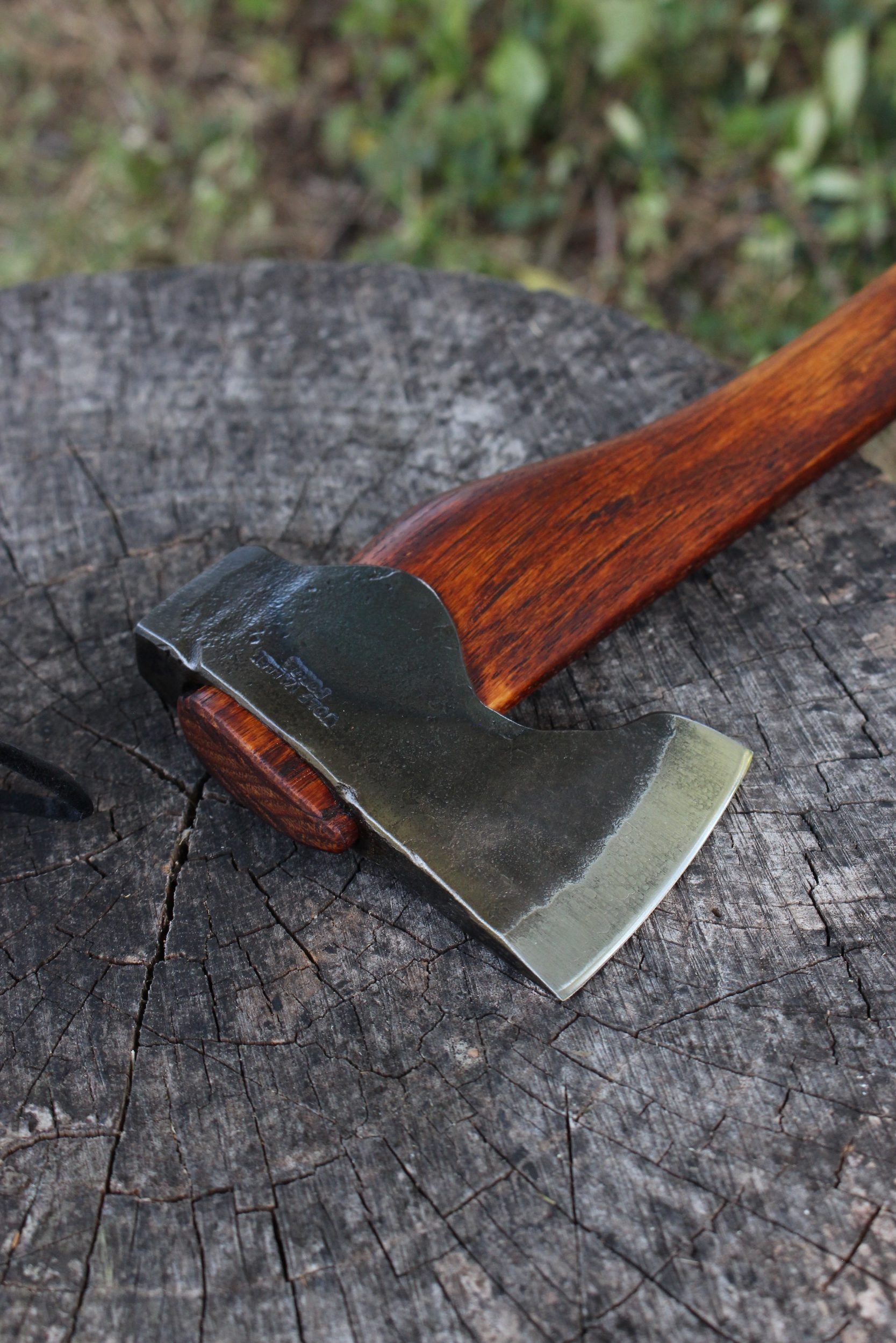 handmade, usa made, usa made axe, hatchet, chopping, wood chopping, outdoor, outdoorsman, survival, backwoodsman, hickory, axe made in america, axes made in the usa, ike bullington, wolf valley forge, valley forge, pack axe, back packing, camping, trail axe, hunting axe, trappers axe, camp axe, bush axe, belt axe, pack axe, leather shoulder rig, chopping axe, leather axe carrier, shoulder sling for axe, carpenter's axe, Wolf Valley Forge, Wolf Valley Forge axe release, Axe Wax, haversack, go back, man purse, man bag, canvas bag, reenactor, reenacting