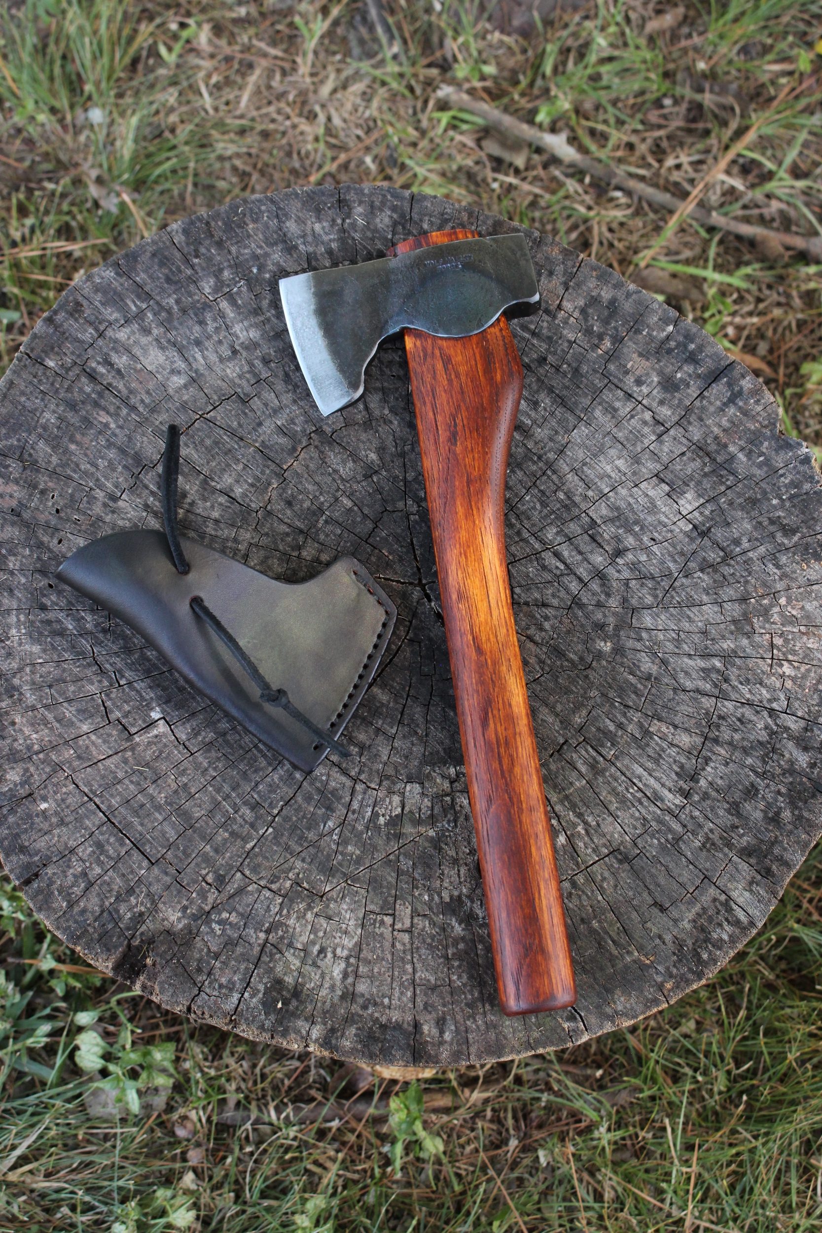 handmade, usa made, usa made axe, hatchet, chopping, wood chopping, outdoor, outdoorsman, survival, backwoodsman, hickory, axe made in america, axes made in the usa, ike bullington, wolf valley forge, valley forge, pack axe, back packing, camping, trail axe, hunting axe, trappers axe, camp axe, bush axe, belt axe, pack axe, leather shoulder rig, chopping axe, leather axe carrier, shoulder sling for axe, carpenter's axe, Wolf Valley Forge, Wolf Valley Forge axe release, Axe Wax, haversack, go back, man purse, man bag, canvas bag, reenactor, reenacting