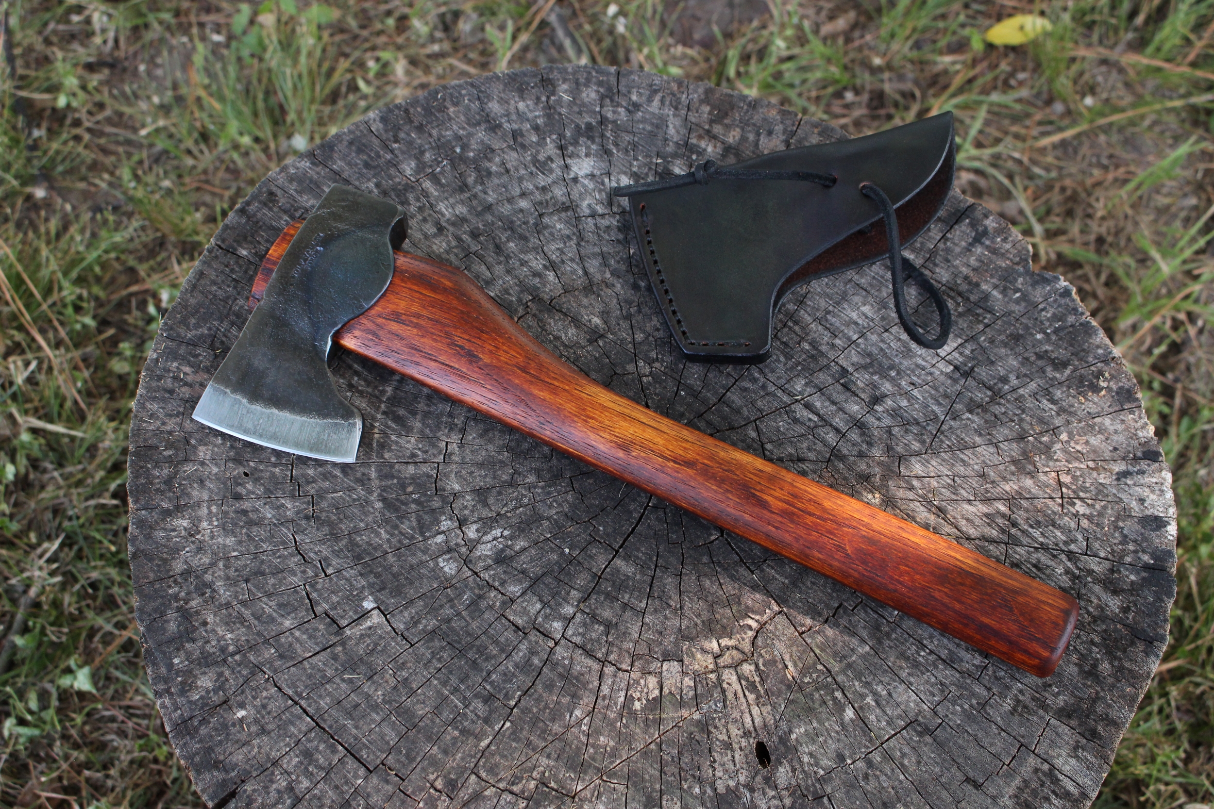 handmade, usa made, usa made axe, hatchet, chopping, wood chopping, outdoor, outdoorsman, survival, backwoodsman, hickory, axe made in america, axes made in the usa, ike bullington, wolf valley forge, valley forge, pack axe, back packing, camping, trail axe, hunting axe, trappers axe, camp axe, bush axe, belt axe, pack axe, leather shoulder rig, chopping axe, leather axe carrier, shoulder sling for axe, carpenter's axe, Wolf Valley Forge, Wolf Valley Forge axe release, Axe Wax, haversack, go back, man purse, man bag, canvas bag, reenactor, reenacting