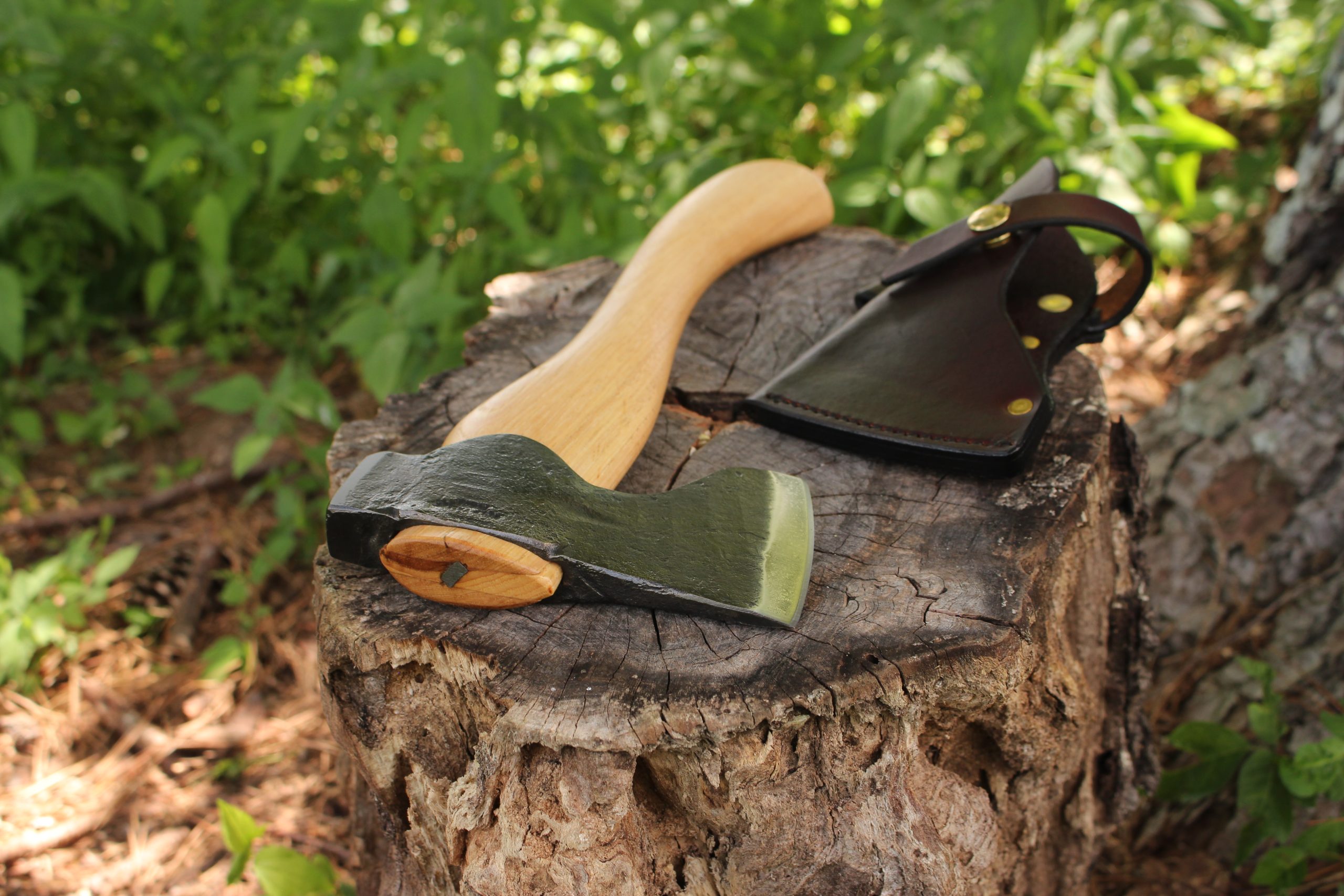 handmade, usa made, usa made axe, hatchet, chopping, wood chopping, outdoor, outdoorsman, survival, backwoodsman, hickory, axe made in america, axes made in the usa, ike bullington, wolf valley forge, valley forge, pack axe, back packing, camping, trail axe, hunting axe, trappers axe, camp axe, bush axe, belt axe, pack axe, leather shoulder rig, chopping axe, leather axe carrier, shoulder sling for axe, carpenter's axe, Wolf Valley Forge, Wolf Valley Forge axe release, Axe Wax, haversack, go bag, man purse, man bag, canvas bag, reenactor, reenacting, Trekker Axe, Axe Life, Splitting Wedge, Handforged, Wedge