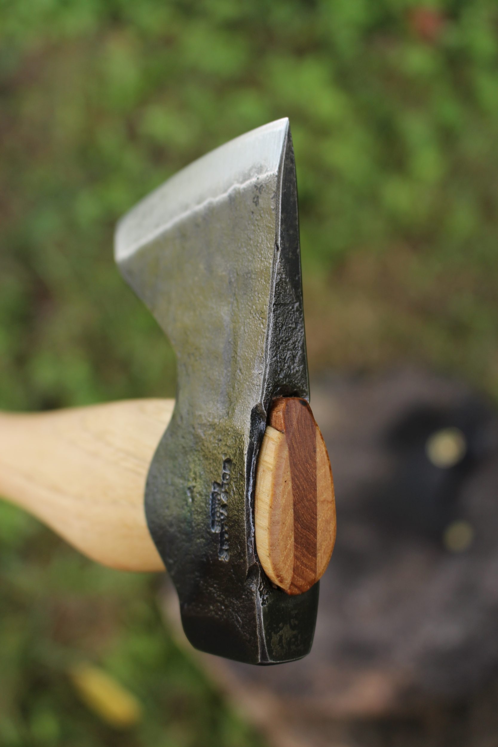 handmade, usa made, usa made axe, hatchet, chopping, wood chopping, outdoor, outdoorsman, survival, backwoodsman, hickory, axe made in america, axes made in the usa, ike bullington, wolf valley forge, valley forge, pack axe, back packing, camping, trail axe, hunting axe, trappers axe, camp axe, bush axe, belt axe, pack axe, leather shoulder rig, chopping axe, leather axe carrier, shoulder sling for axe, carpenter's axe, Wolf Valley Forge, Wolf Valley Forge axe release, Axe Wax, haversack, go back, man purse, man bag, canvas bag, reenactor, reenacting