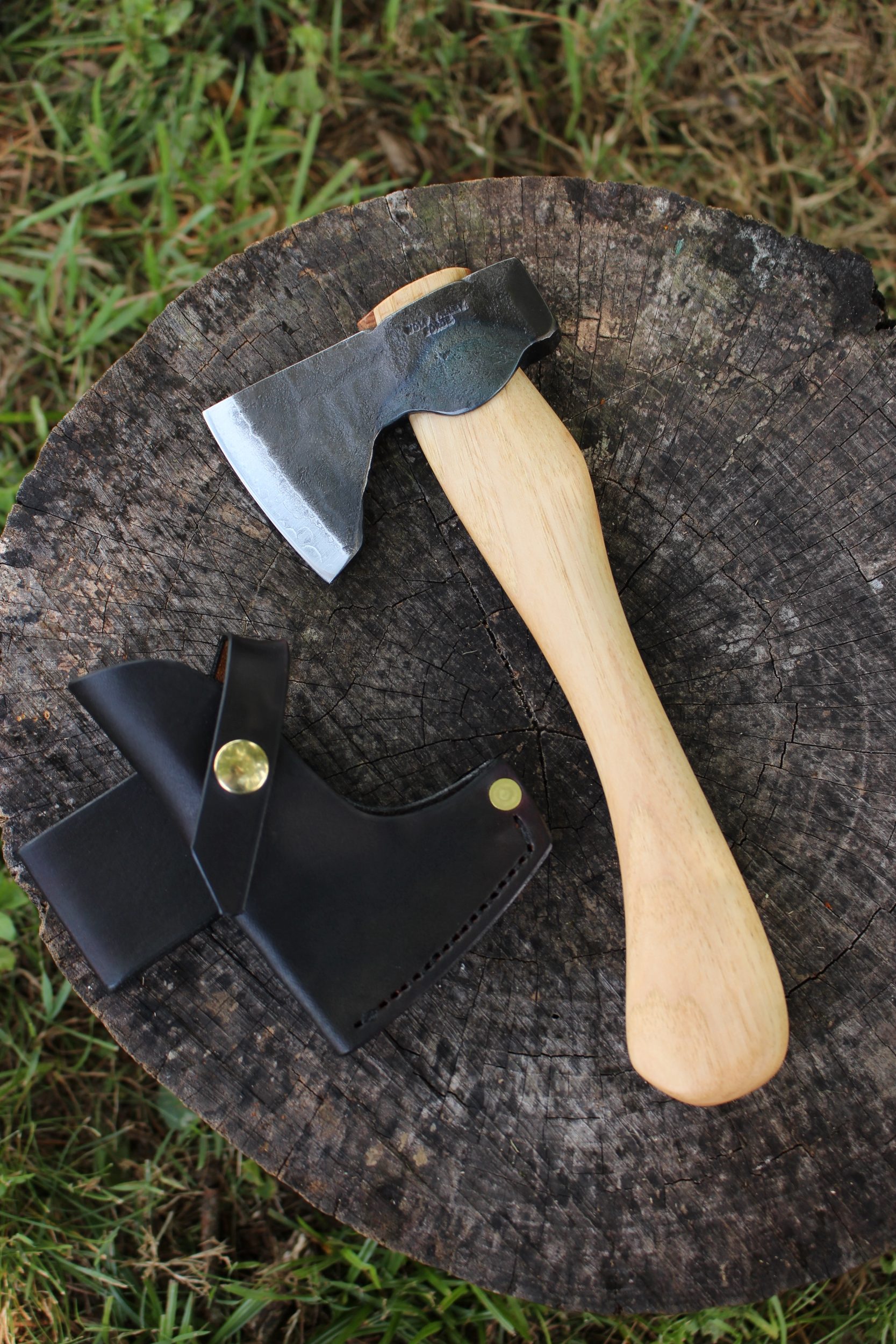 handmade, usa made, usa made axe, hatchet, chopping, wood chopping, outdoor, outdoorsman, survival, backwoodsman, hickory, axe made in america, axes made in the usa, ike bullington, wolf valley forge, valley forge, pack axe, back packing, camping, trail axe, hunting axe, trappers axe, camp axe, bush axe, belt axe, pack axe, leather shoulder rig, chopping axe, leather axe carrier, shoulder sling for axe, carpenter's axe, Wolf Valley Forge, Wolf Valley Forge axe release, Axe Wax, haversack, go back, man purse, man bag, canvas bag, reenactor, reenacting
