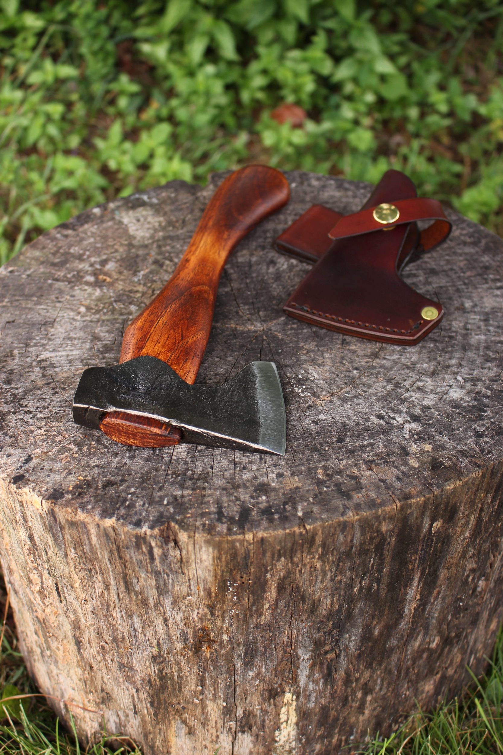 handmade, usa made, usa made axe, hatchet, chopping, wood chopping, outdoor, outdoorsman, survival, backwoodsman, hickory, axe made in america, axes made in the usa, ike bullington, wolf valley forge, valley forge, pack axe, back packing, camping, trail axe, hunting axe, trappers axe, camp axe, bush axe, belt axe, pack axe, leather shoulder rig, chopping axe, leather axe carrier, shoulder sling for axe, carpenter's axe, Wolf Valley Forge, Wolf Valley Forge axe release, Axe Wax, haversack, go back, man purse, man bag, canvas bag, reenactor, reenacting