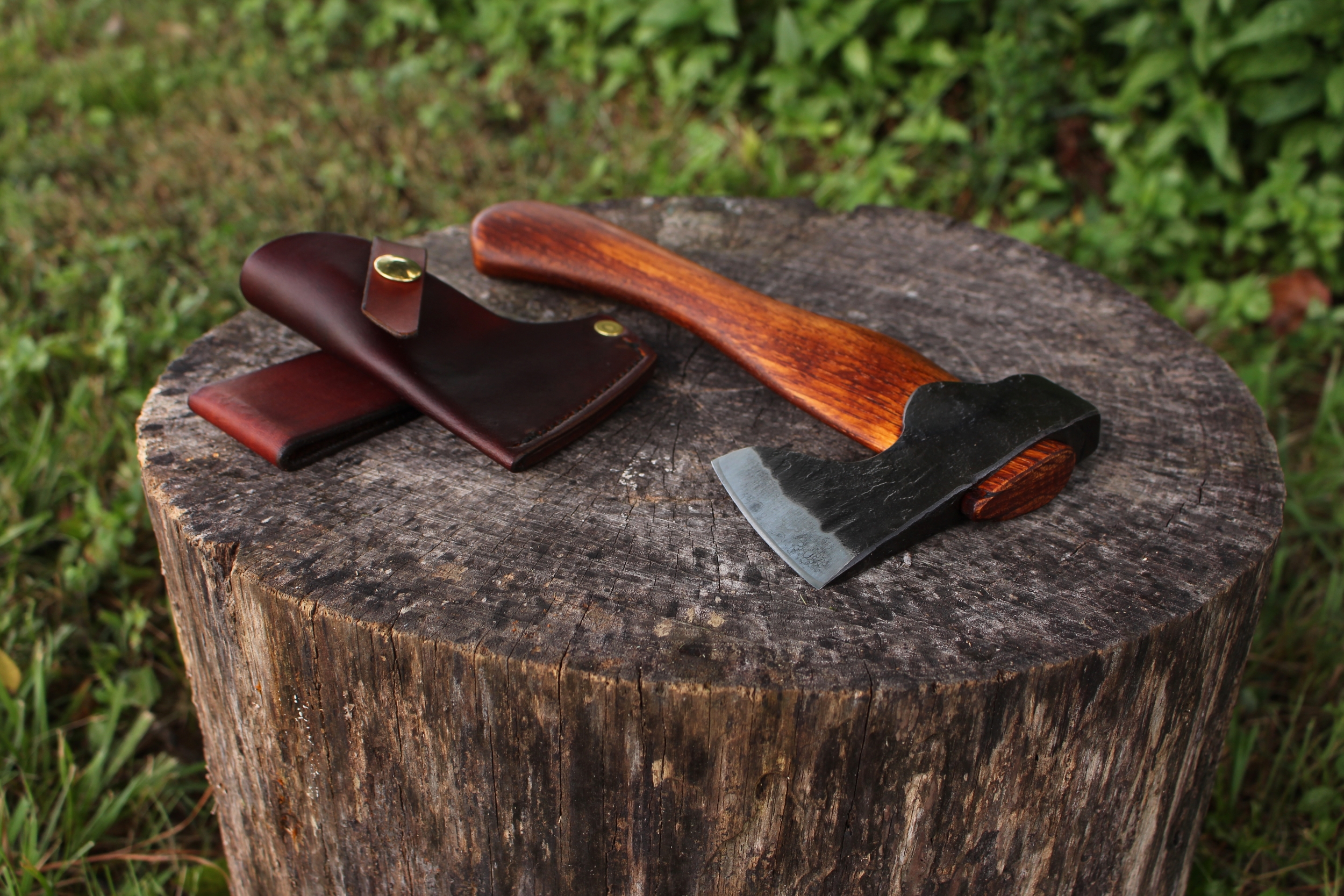 handmade, usa made, usa made axe, hatchet, chopping, wood chopping, outdoor, outdoorsman, survival, backwoodsman, hickory, axe made in america, axes made in the usa, ike bullington, wolf valley forge, valley forge, pack axe, back packing, camping, trail axe, hunting axe, trappers axe, camp axe, bush axe, belt axe, pack axe, leather shoulder rig, chopping axe, leather axe carrier, shoulder sling for axe, carpenter's axe, Wolf Valley Forge, Wolf Valley Forge axe release, Axe Wax, haversack, go back, man purse, man bag, canvas bag, reenactor, reenacting
