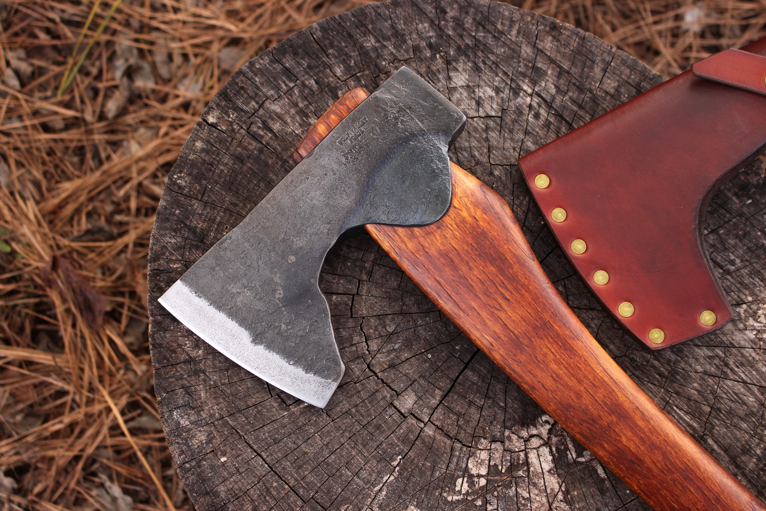 handmade, usa made, usa made axe, hatchet, chopping, wood chopping, outdoor, outdoorsman, survival, backwoodsman, hickory, axe made in america, axes made in the usa, ike bullington, wolf valley forge, valley forge, pack axe, back packing, camping, trail axe, hunting axe, trappers axe, camp axe, bush axe, belt axe, pack axe, leather shoulder rig, chopping axe, leather axe carrier, shoulder sling for axe, carpenter's axe, Wolf Valley Forge, Wolf Valley Forge axe release, Axe Wax, haversack, go back, man purse, man bag, canvas bag, reenactor, reenacting