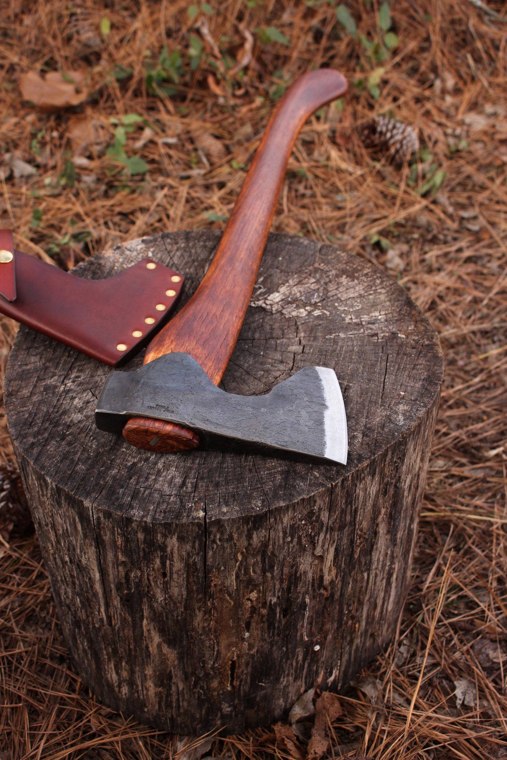 handmade, usa made, usa made axe, hatchet, chopping, wood chopping, outdoor, outdoorsman, survival, backwoodsman, hickory, axe made in america, axes made in the usa, ike bullington, wolf valley forge, valley forge, pack axe, back packing, camping, trail axe, hunting axe, trappers axe, camp axe, bush axe, belt axe, pack axe, leather shoulder rig, chopping axe, leather axe carrier, shoulder sling for axe, carpenter's axe, Wolf Valley Forge, Wolf Valley Forge axe release, Axe Wax, haversack, go back, man purse, man bag, canvas bag, reenactor, reenacting