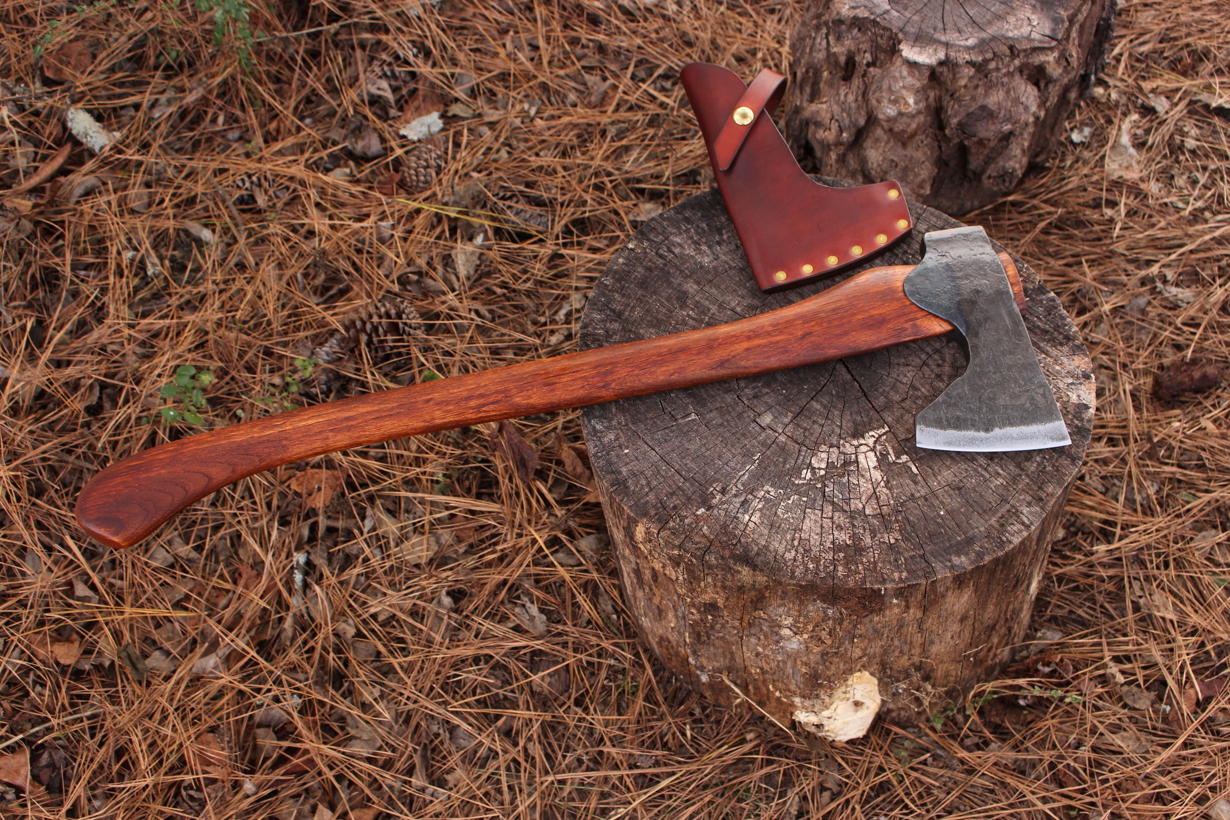 handmade, usa made, usa made axe, hatchet, chopping, wood chopping, outdoor, outdoorsman, survival, backwoodsman, hickory, axe made in america, axes made in the usa, ike bullington, wolf valley forge, valley forge, pack axe, back packing, camping, trail axe, hunting axe, trappers axe, camp axe, bush axe, belt axe, pack axe, leather shoulder rig, chopping axe, leather axe carrier, shoulder sling for axe, carpenter's axe, Wolf Valley Forge, Wolf Valley Forge axe release, Axe Wax, haversack, go back, man purse, man bag, canvas bag, reenactor, reenacting