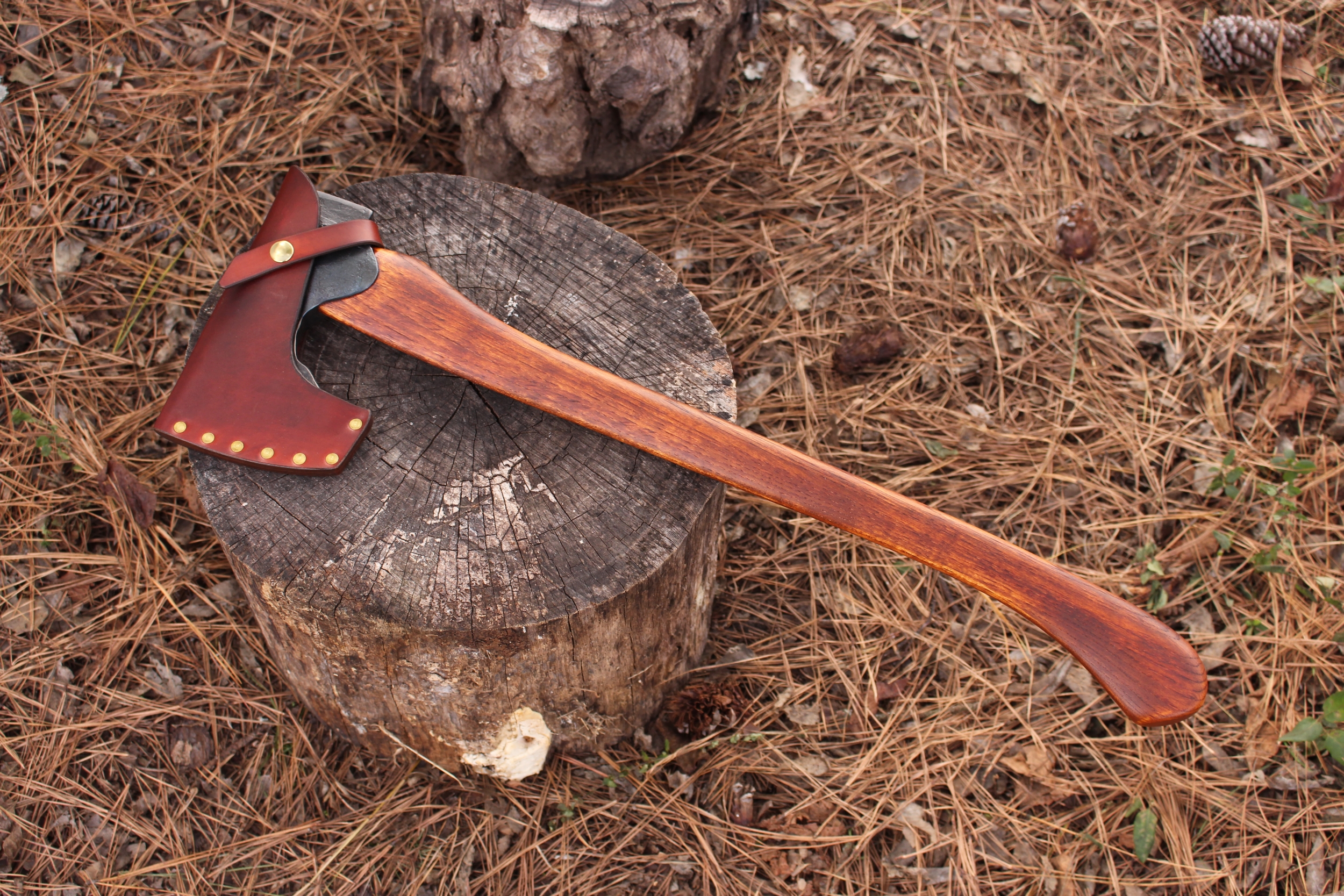 handmade, usa made, usa made axe, hatchet, chopping, wood chopping, outdoor, outdoorsman, survival, backwoodsman, hickory, axe made in america, axes made in the usa, ike bullington, wolf valley forge, valley forge, pack axe, back packing, camping, trail axe, hunting axe, trappers axe, camp axe, bush axe, belt axe, pack axe, leather shoulder rig, chopping axe, leather axe carrier, shoulder sling for axe, carpenter's axe, Wolf Valley Forge, Wolf Valley Forge axe release, Axe Wax, haversack, go back, man purse, man bag, canvas bag, reenactor, reenacting