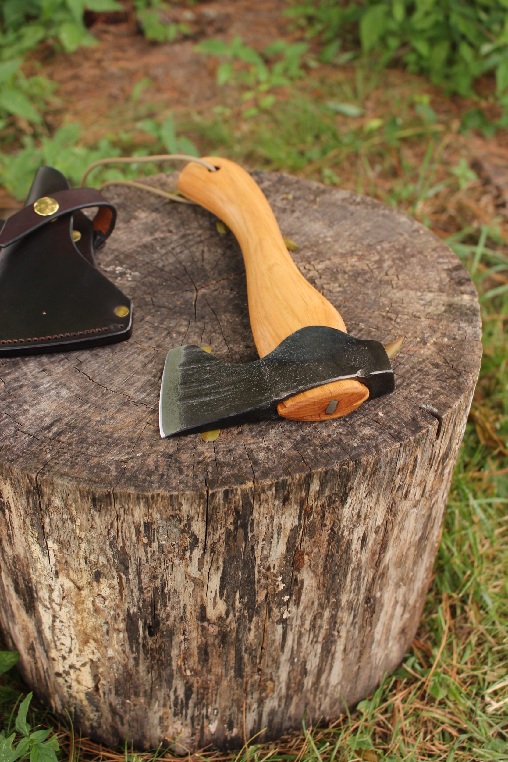 handmade, usa made, usa made axe, hatchet, chopping, wood chopping, outdoor, outdoorsman, survival, backwoodsman, hickory, axe made in america, axes made in the usa, ike bullington, wolf valley forge, valley forge, pack axe, back packing, camping, trail axe, hunting axe, trappers axe, camp axe, bush axe, belt axe, pack axe, leather shoulder rig, chopping axe, leather axe carrier, shoulder sling for axe, carpenter's axe, Wolf Valley Forge, Wolf Valley Forge axe release, Axe Wax, haversack, go back, man purse, man bag, canvas bag, reenactor, reenacting