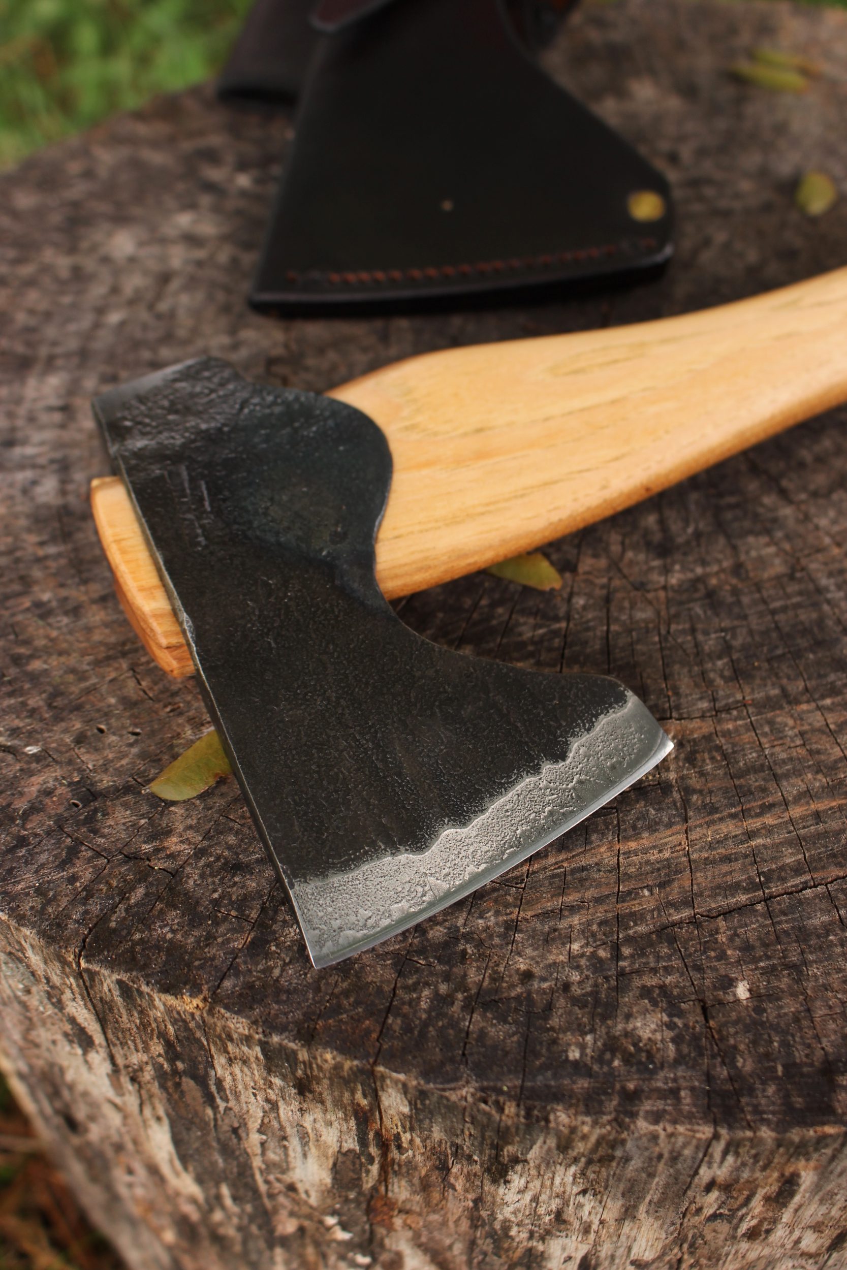 handmade, usa made, usa made axe, hatchet, chopping, wood chopping, outdoor, outdoorsman, survival, backwoodsman, hickory, axe made in america, axes made in the usa, ike bullington, wolf valley forge, valley forge, pack axe, back packing, camping, trail axe, hunting axe, trappers axe, camp axe, bush axe, belt axe, pack axe, leather shoulder rig, chopping axe, leather axe carrier, shoulder sling for axe, carpenter's axe, Wolf Valley Forge, Wolf Valley Forge axe release, Axe Wax, haversack, go back, man purse, man bag, canvas bag, reenactor, reenacting
