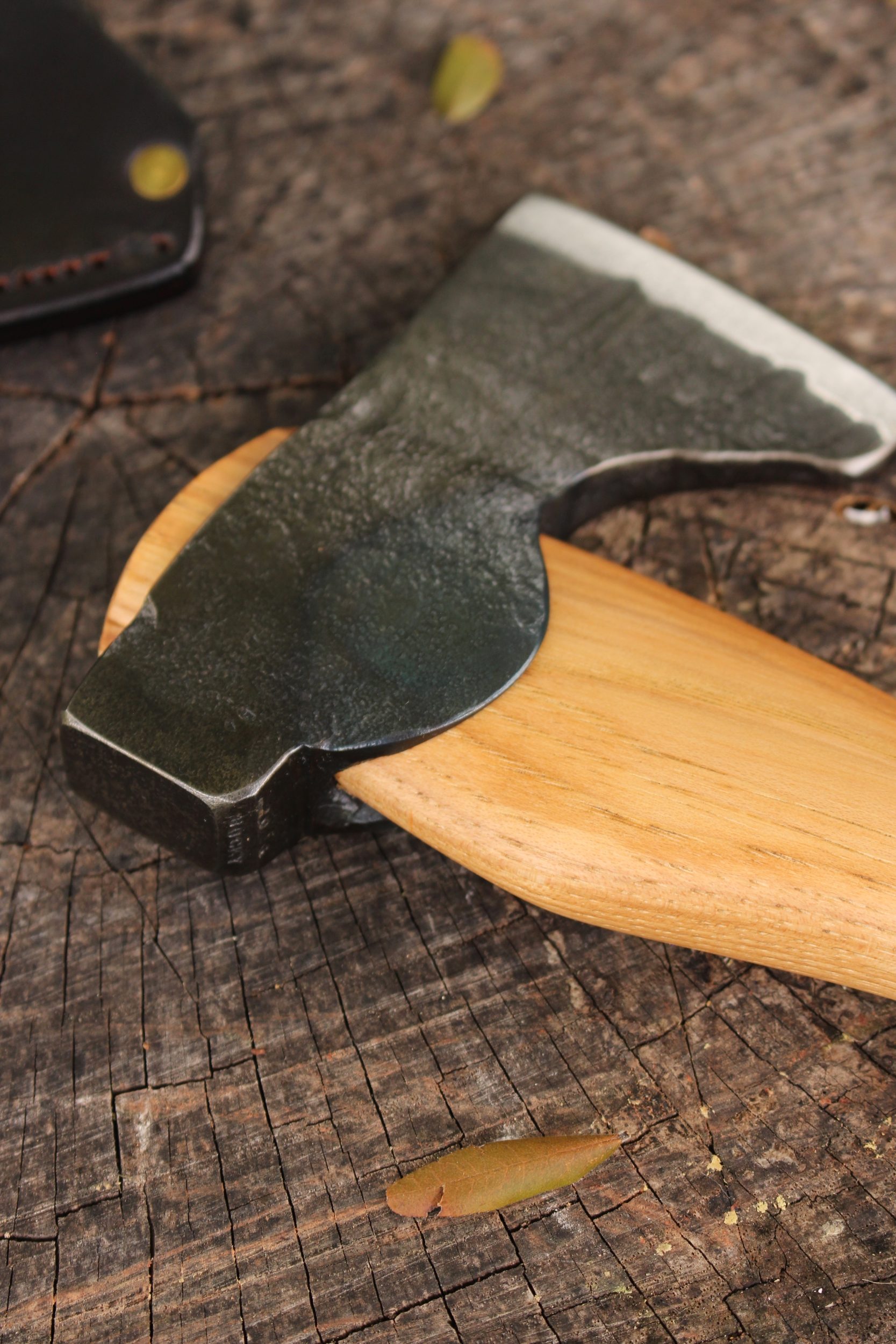 handmade, usa made, usa made axe, hatchet, chopping, wood chopping, outdoor, outdoorsman, survival, backwoodsman, hickory, axe made in america, axes made in the usa, ike bullington, wolf valley forge, valley forge, pack axe, back packing, camping, trail axe, hunting axe, trappers axe, camp axe, bush axe, belt axe, pack axe, leather shoulder rig, chopping axe, leather axe carrier, shoulder sling for axe, carpenter's axe, Wolf Valley Forge, Wolf Valley Forge axe release, Axe Wax, haversack, go back, man purse, man bag, canvas bag, reenactor, reenacting