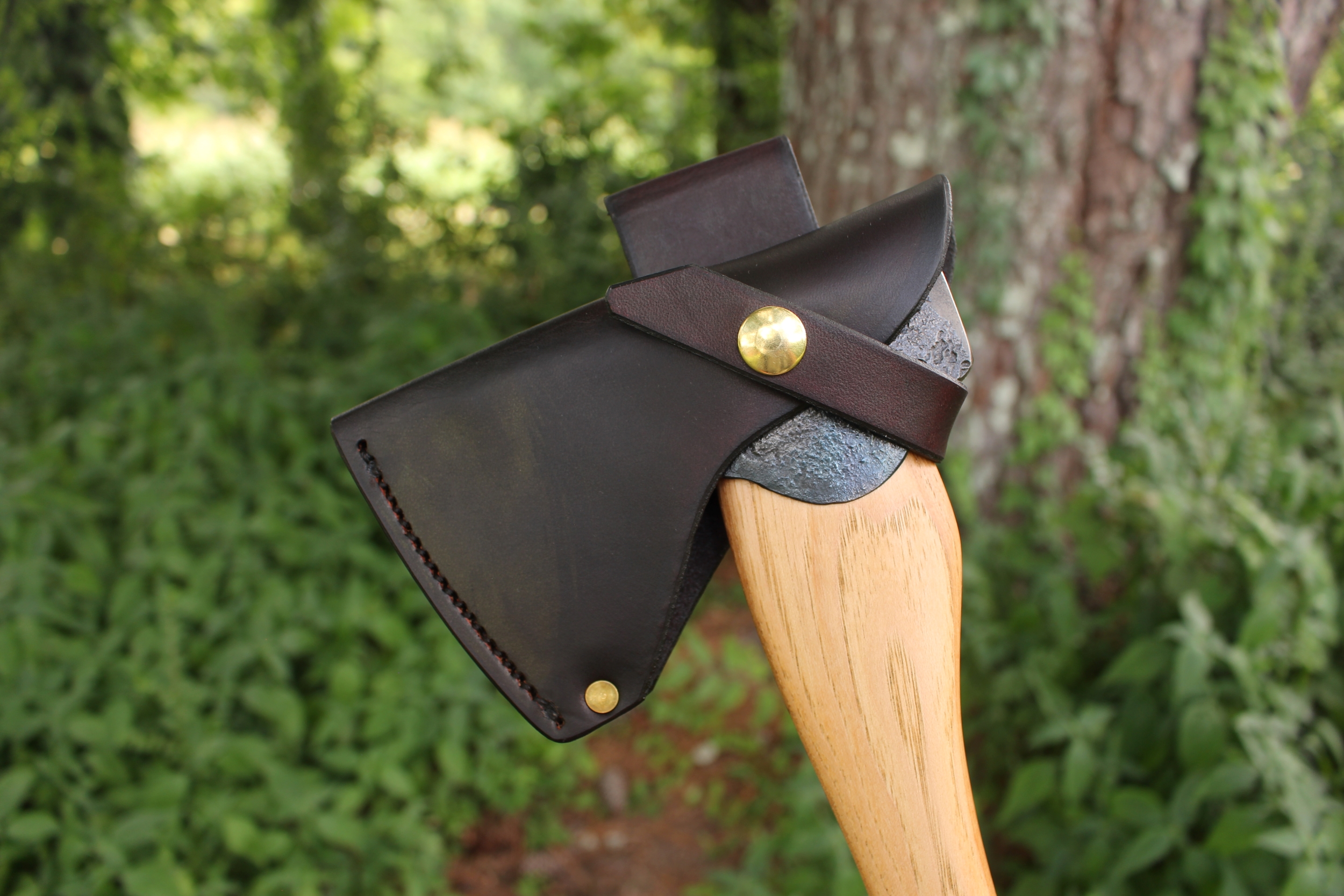 handmade, usa made, usa made axe, hatchet, chopping, wood chopping, outdoor, outdoorsman, survival, backwoodsman, hickory, axe made in america, axes made in the usa, ike bullington, wolf valley forge, valley forge, pack axe, back packing, camping, trail axe, hunting axe, trappers axe, camp axe, bush axe, belt axe, pack axe, leather shoulder rig, chopping axe, leather axe carrier, shoulder sling for axe, carpenter's axe, Wolf Valley Forge, Wolf Valley Forge axe release, Axe Wax, haversack, go back, man purse, man bag, canvas bag, reenactor, reenacting