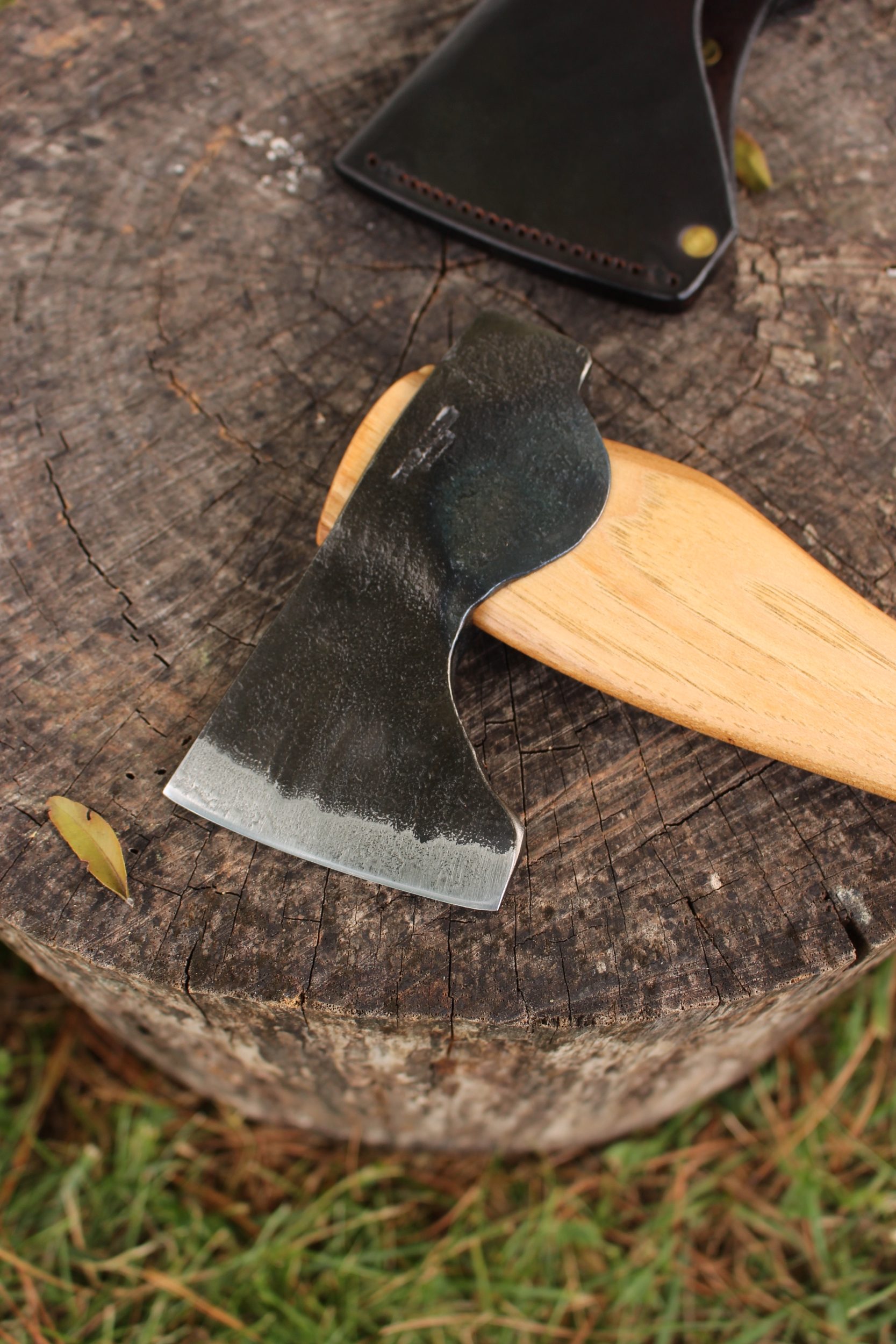 handmade, usa made, usa made axe, hatchet, chopping, wood chopping, outdoor, outdoorsman, survival, backwoodsman, hickory, axe made in america, axes made in the usa, ike bullington, wolf valley forge, valley forge, pack axe, back packing, camping, trail axe, hunting axe, trappers axe, camp axe, bush axe, belt axe, pack axe, leather shoulder rig, chopping axe, leather axe carrier, shoulder sling for axe, carpenter's axe, Wolf Valley Forge, Wolf Valley Forge axe release, Axe Wax, haversack, go back, man purse, man bag, canvas bag, reenactor, reenacting